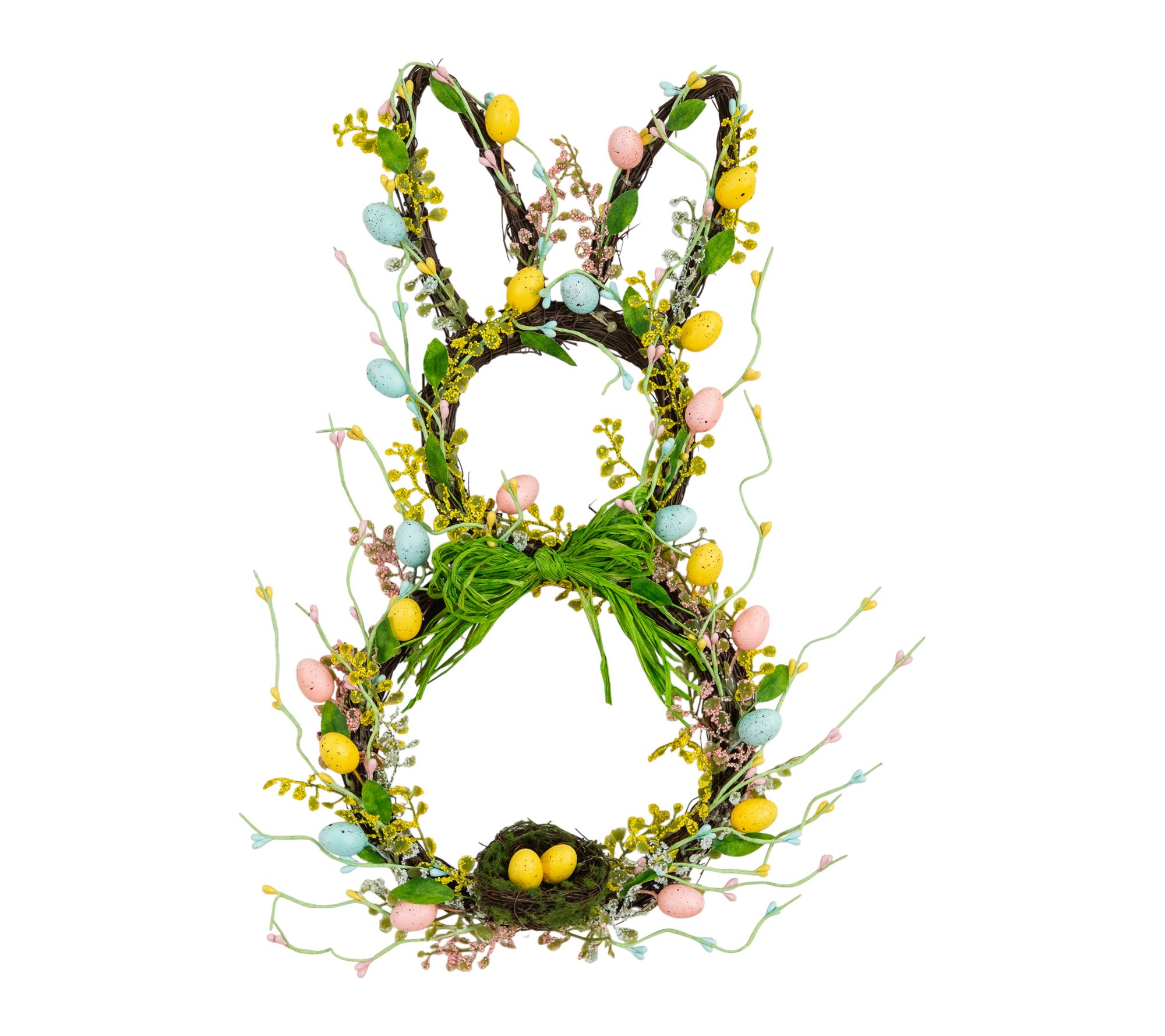 Nearly Natural 22" Easter Rabbit Shaped Wreath