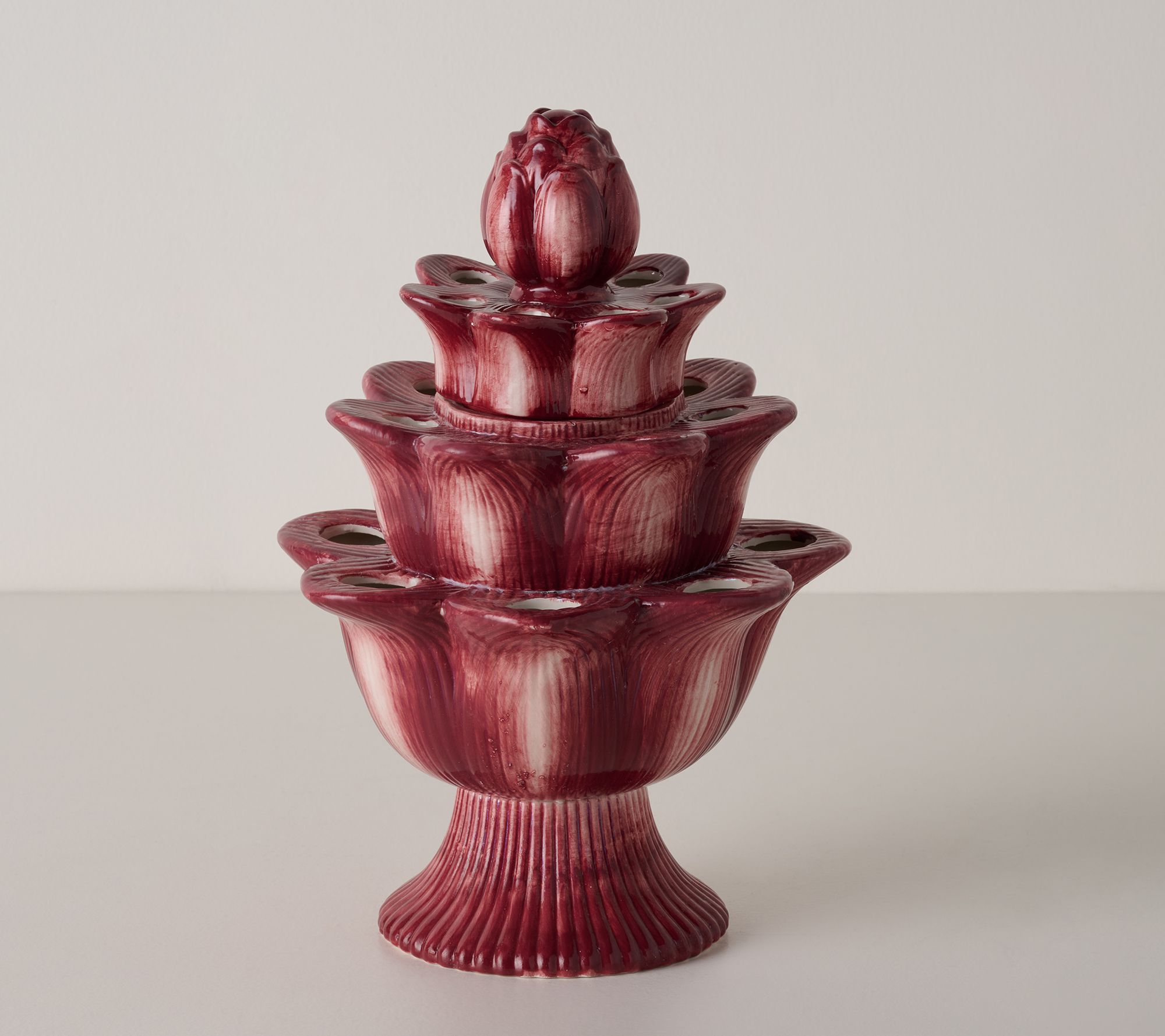  Presley Pierce 13" Ceramic Holiday Artichoke Tulipiere