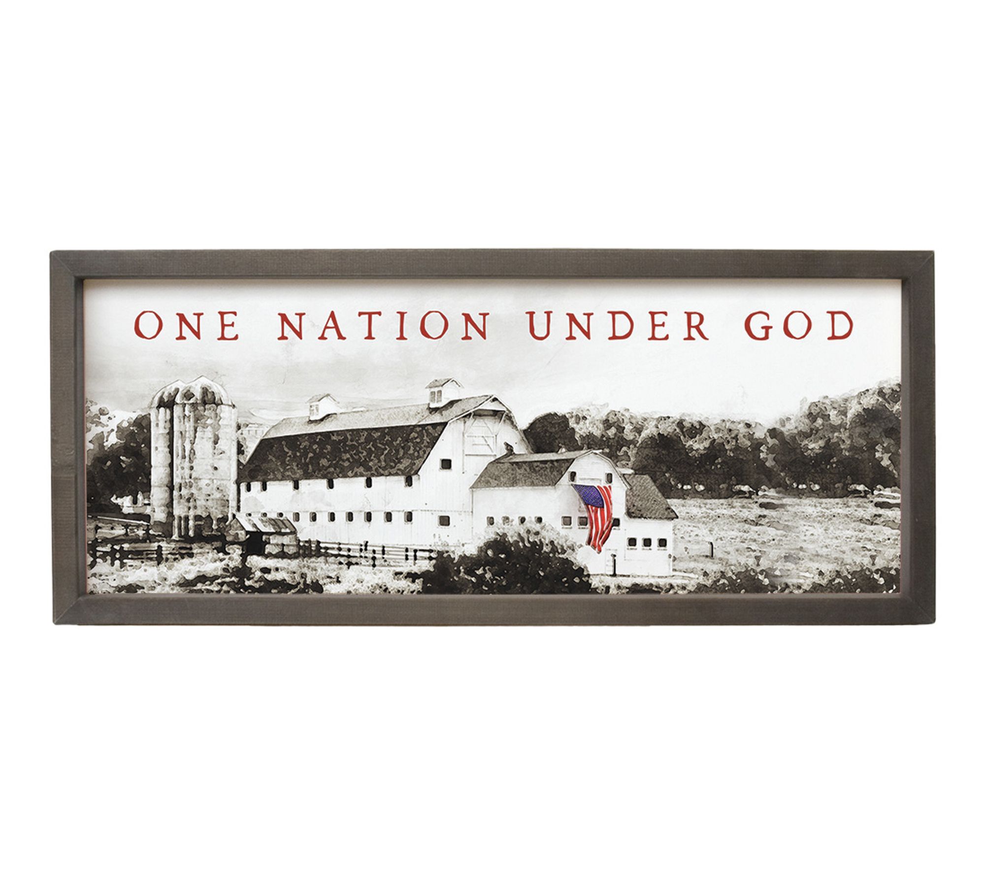 Sincere Surroundings 24" Barn Scene Farmhouse Frame