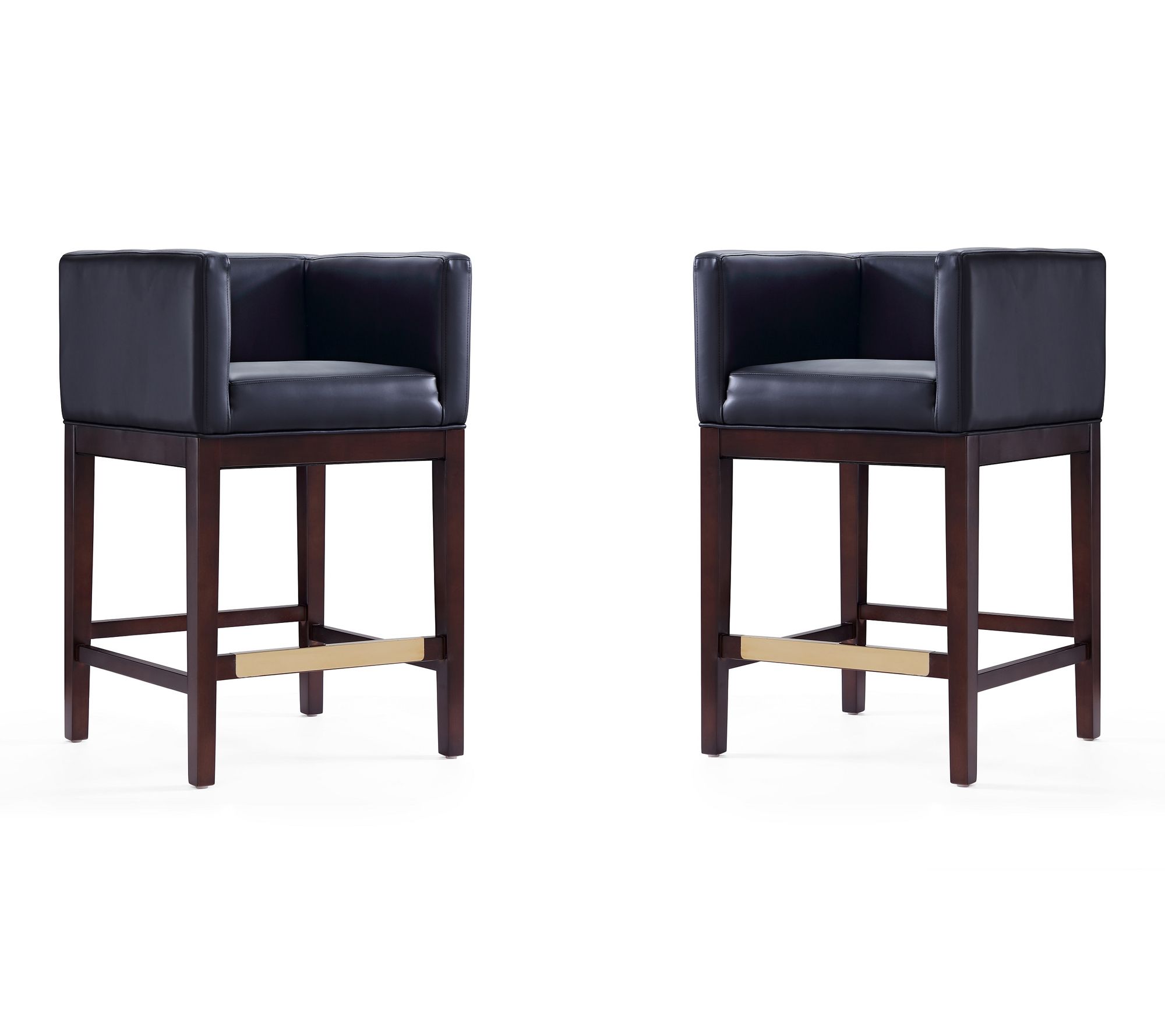 Manhattan Comfort Kingsley Upholstered CounterStool- Set of 2