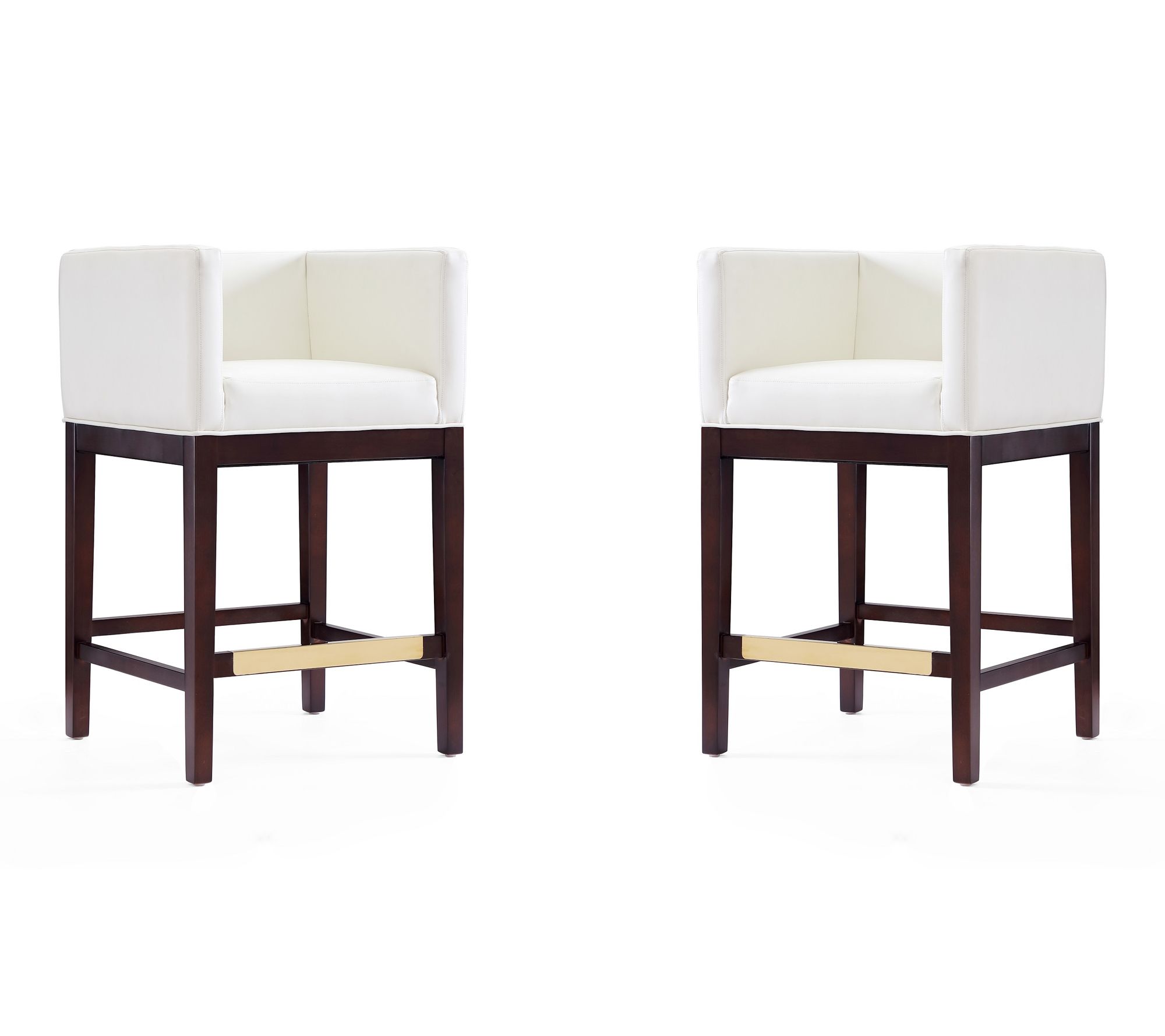 Manhattan Comfort Kingsley Upholstered CounterStool- Set of 2