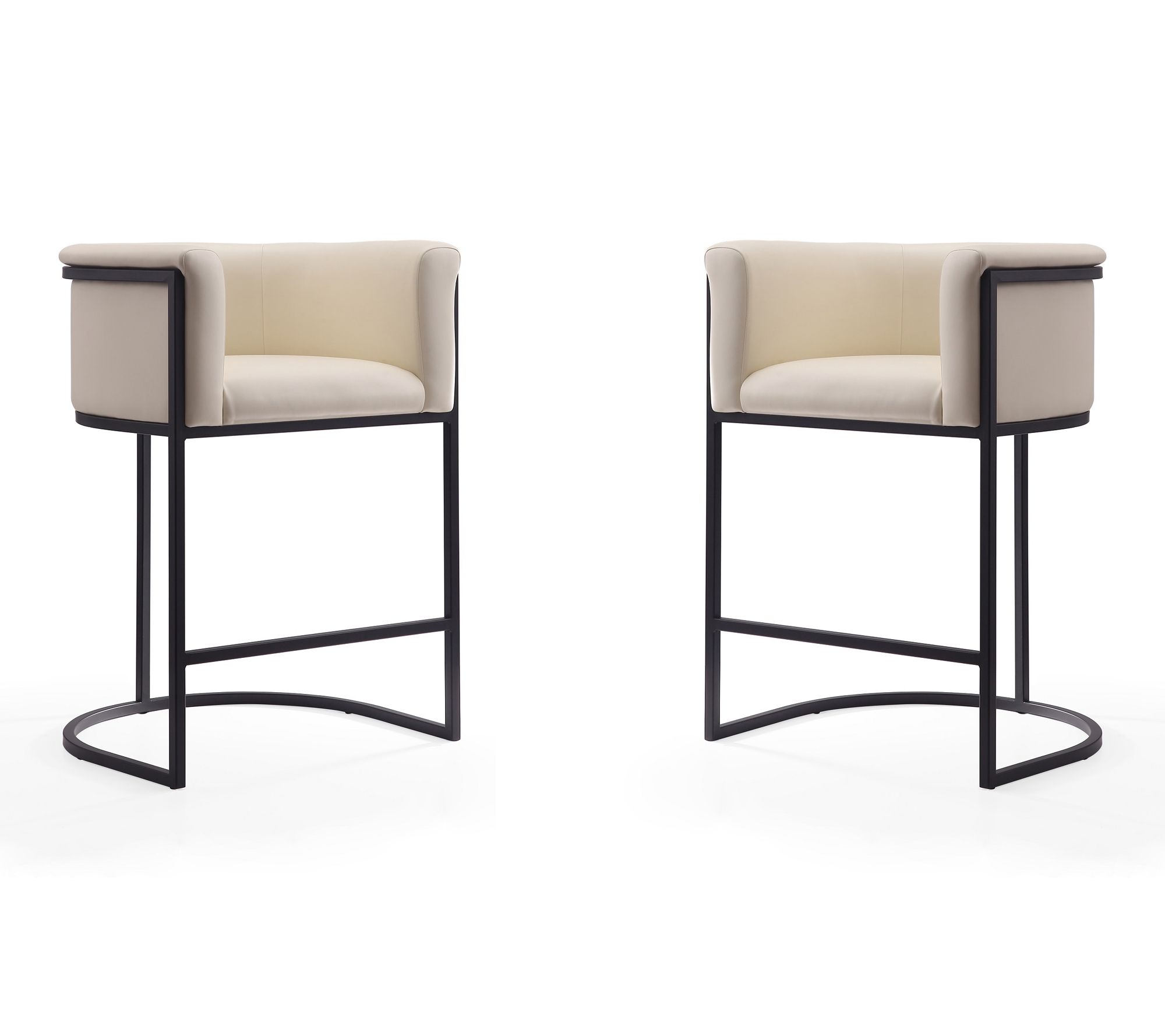 Manhattan Comfort Cosmopolitan Metal Counter Stool - Set of 2