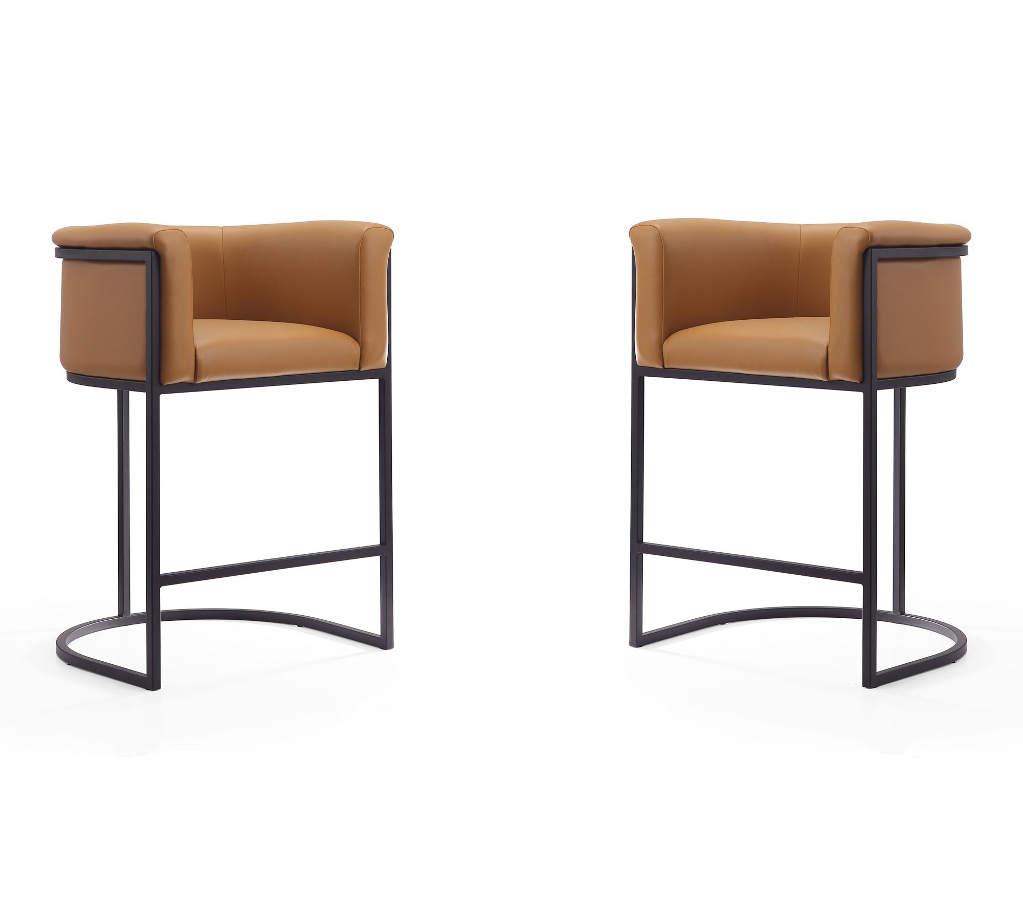 Manhattan Comfort Cosmopolitan Metal Counter Stool - Set of 2