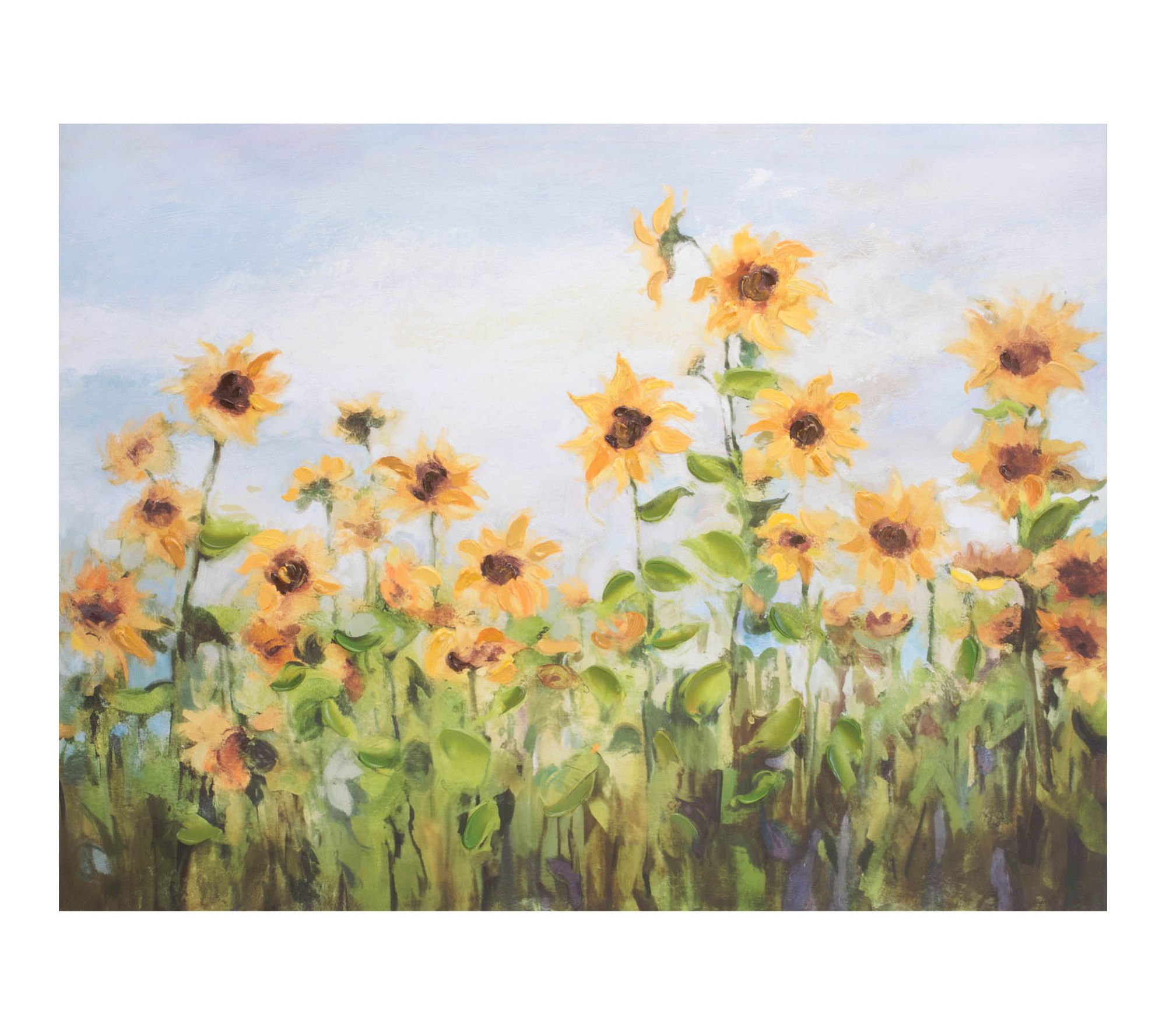 Melrose International Sunflower Field Canvas Wall Art 32"L