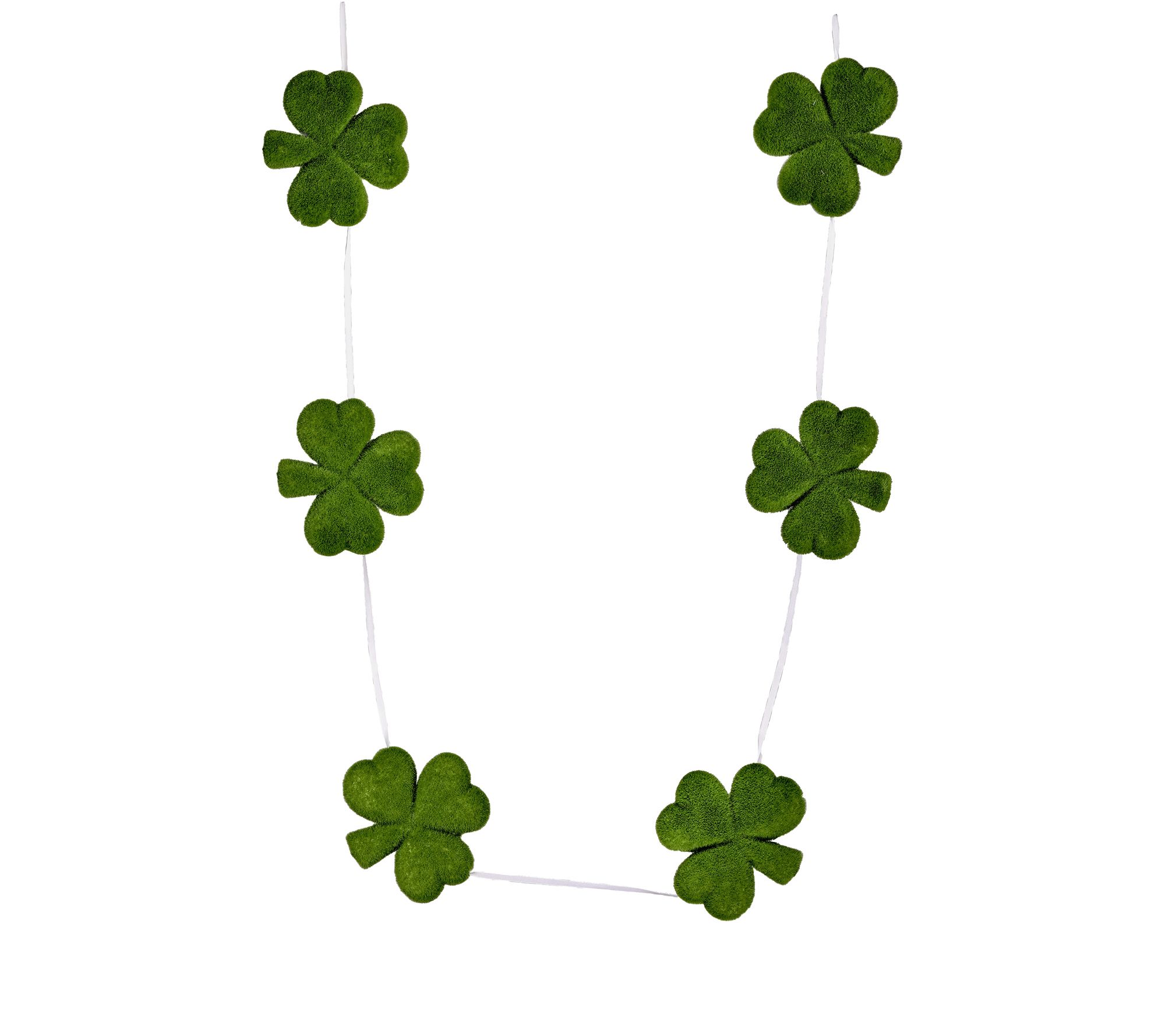 72" Flocked Shamrock Garland  By Valerie