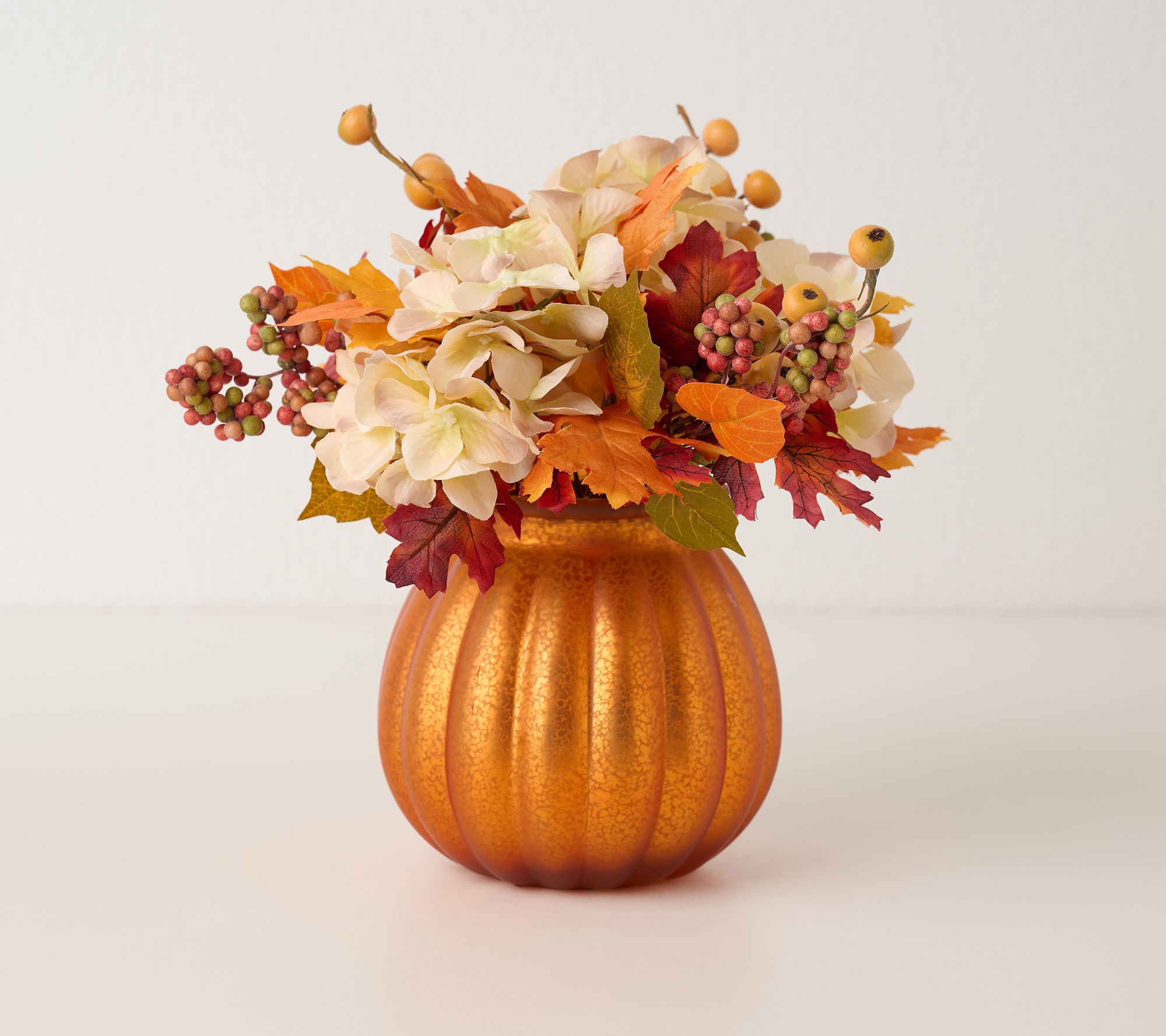  Harvest Mercury Glass Pumpkin Centerpiece by Valerie