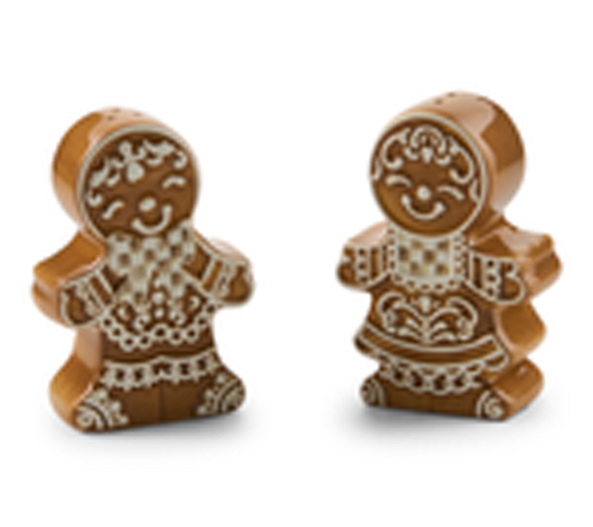 MacKenzie- Childs Mocha Check Gingerbread Salt & Pepper