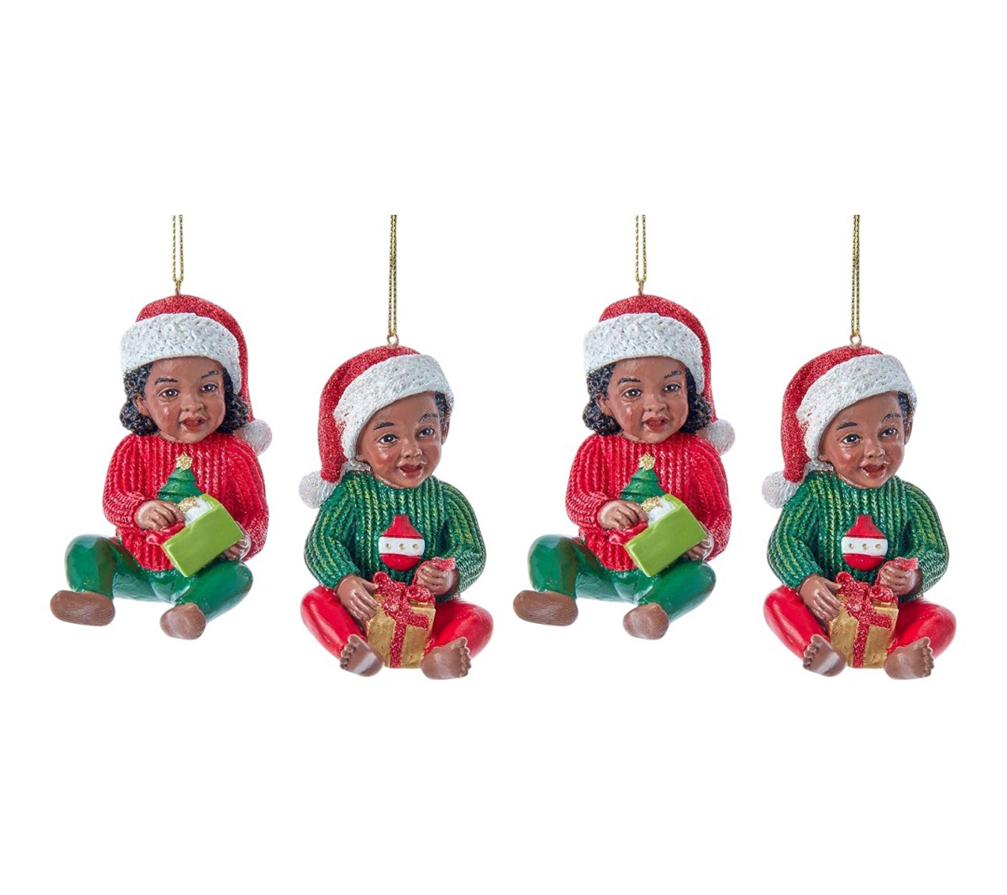 RC Home Decor -Set of 4 African American Christmas