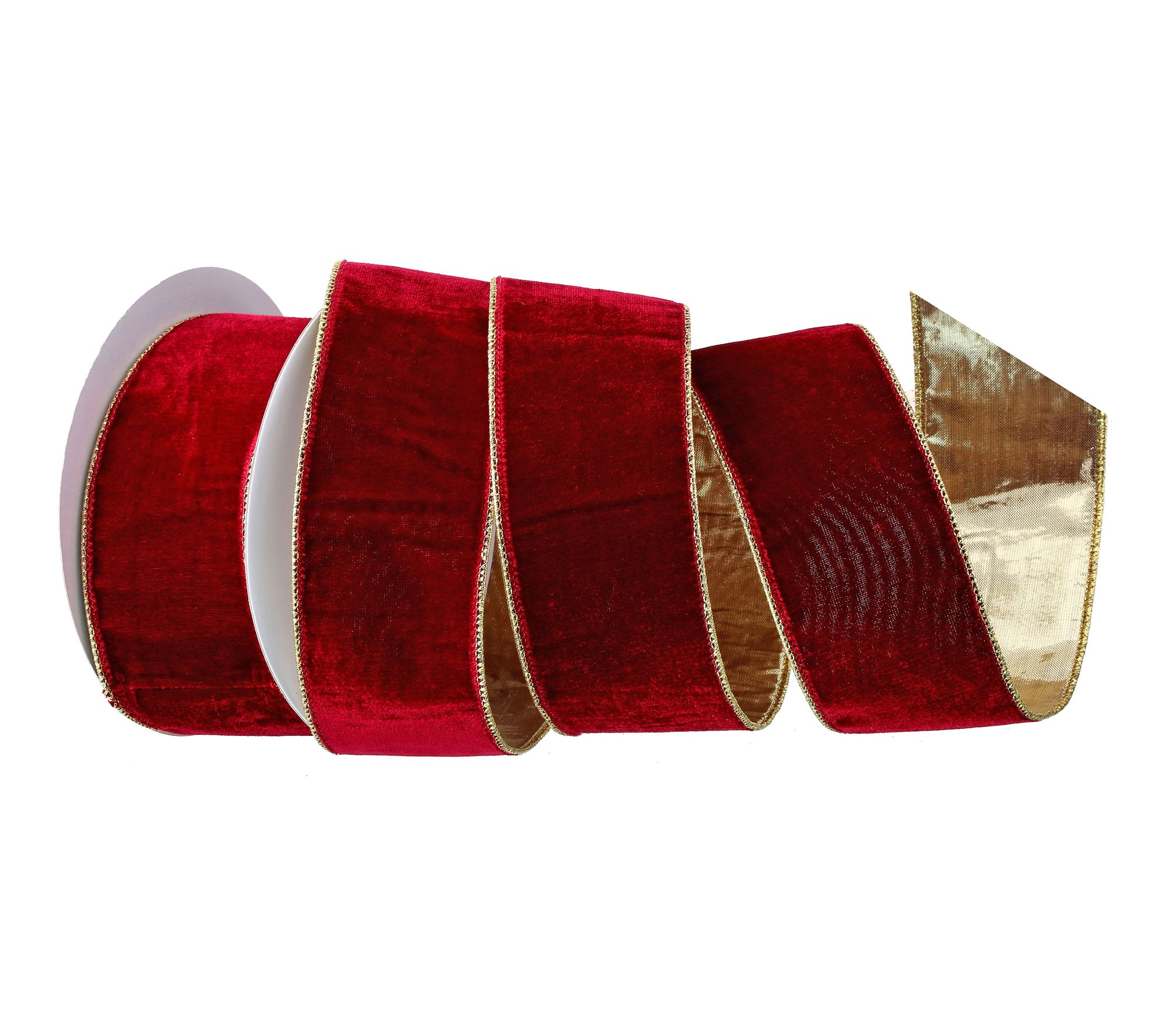 2.5"X10y Deluxe Velvet Gold Back Ribbon by Valerie