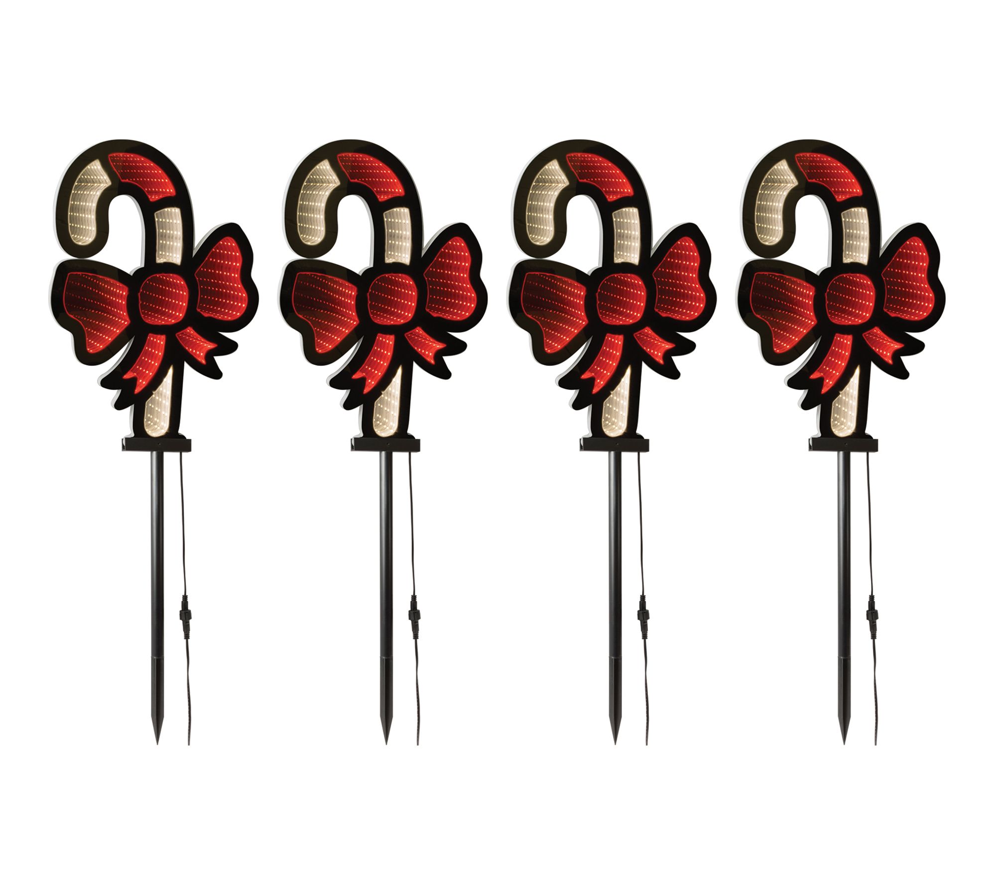 Melrose Candy Cane Pathway Light Ekkolight (Set of 4)