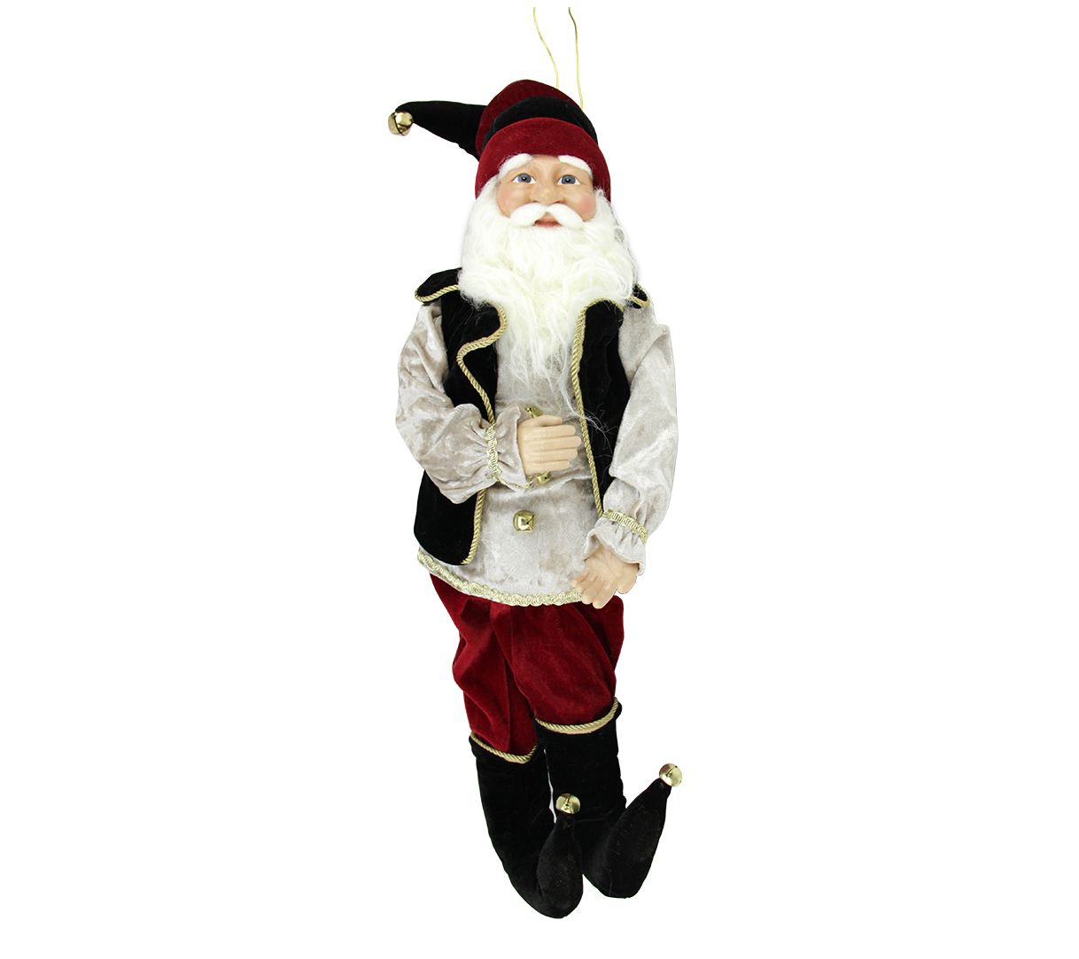 Northlight 22" Black and Red Poseable Whimsical Elf Figurine