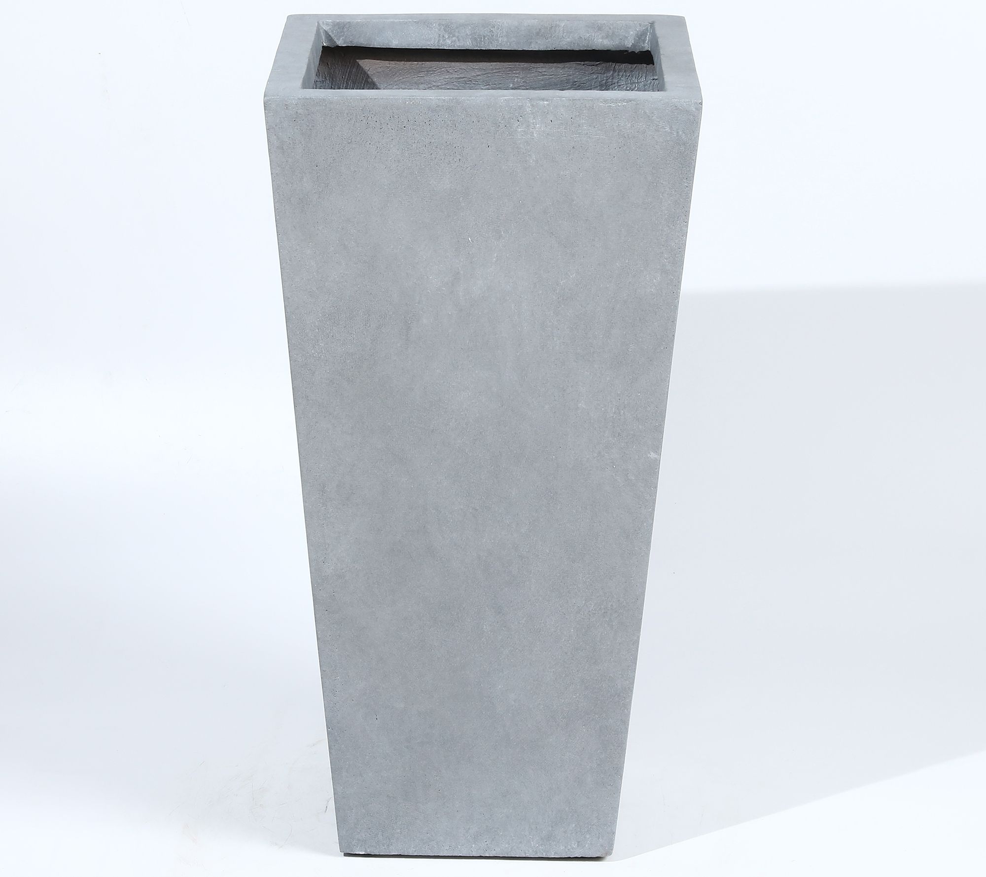 LuxenHome Light Gray Tall Angled Planter