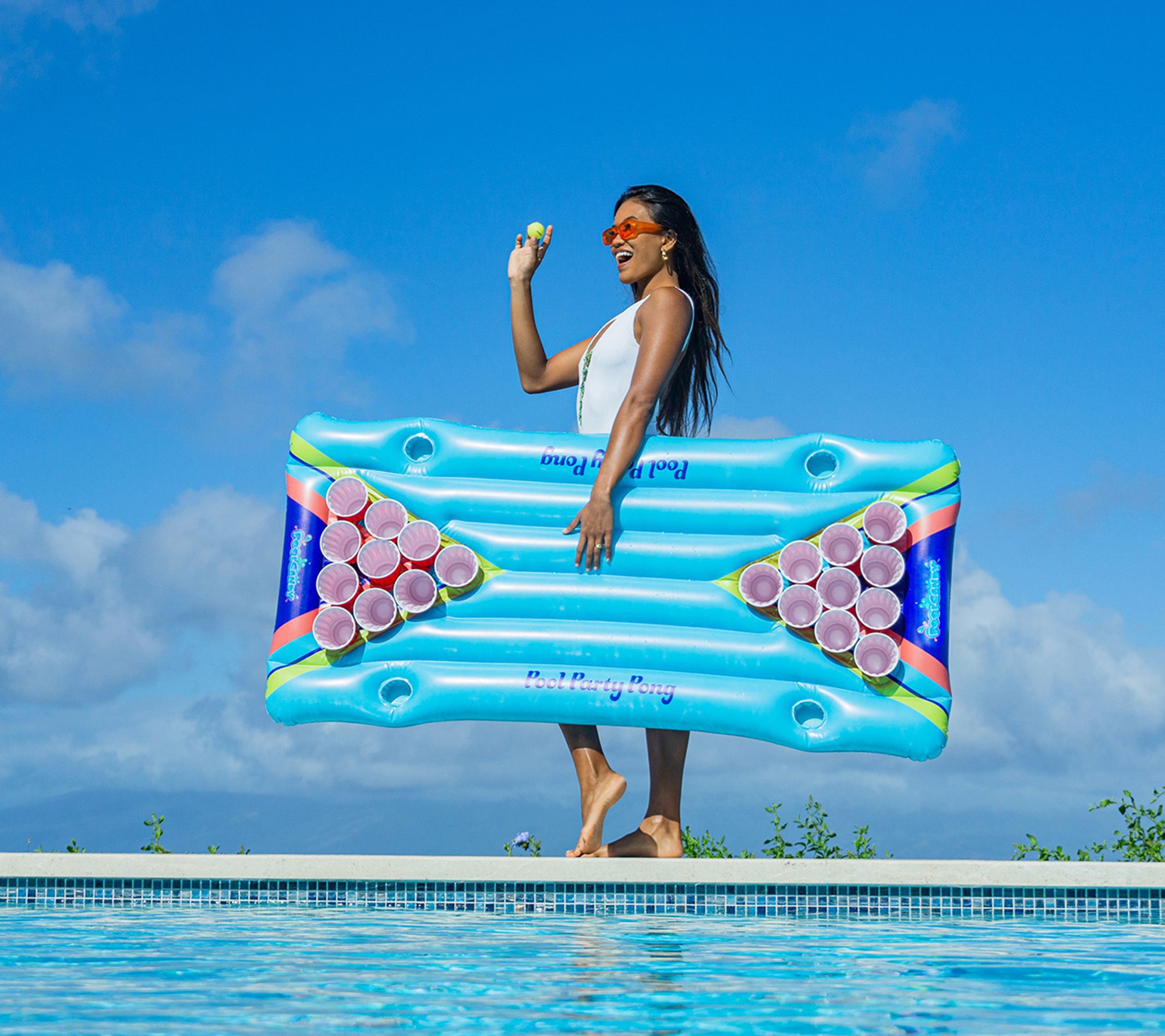 PoolCandy Deluxe Inflatable Pool Party Pong Float