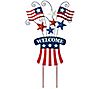 Glitzhome USA Patriotic Party Yard Stake or Wall Hanging