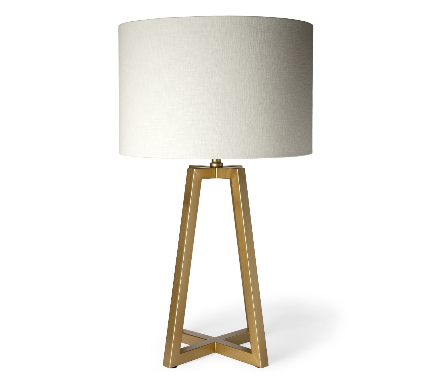Metallic Gold Tone Geometric Table Lamp