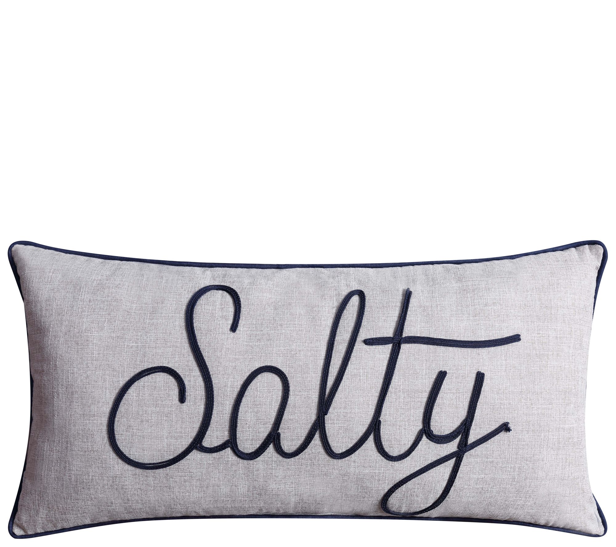 Oceanfront Resort Salty Embroidered Bolster Pillow Page 1 Qvc Com