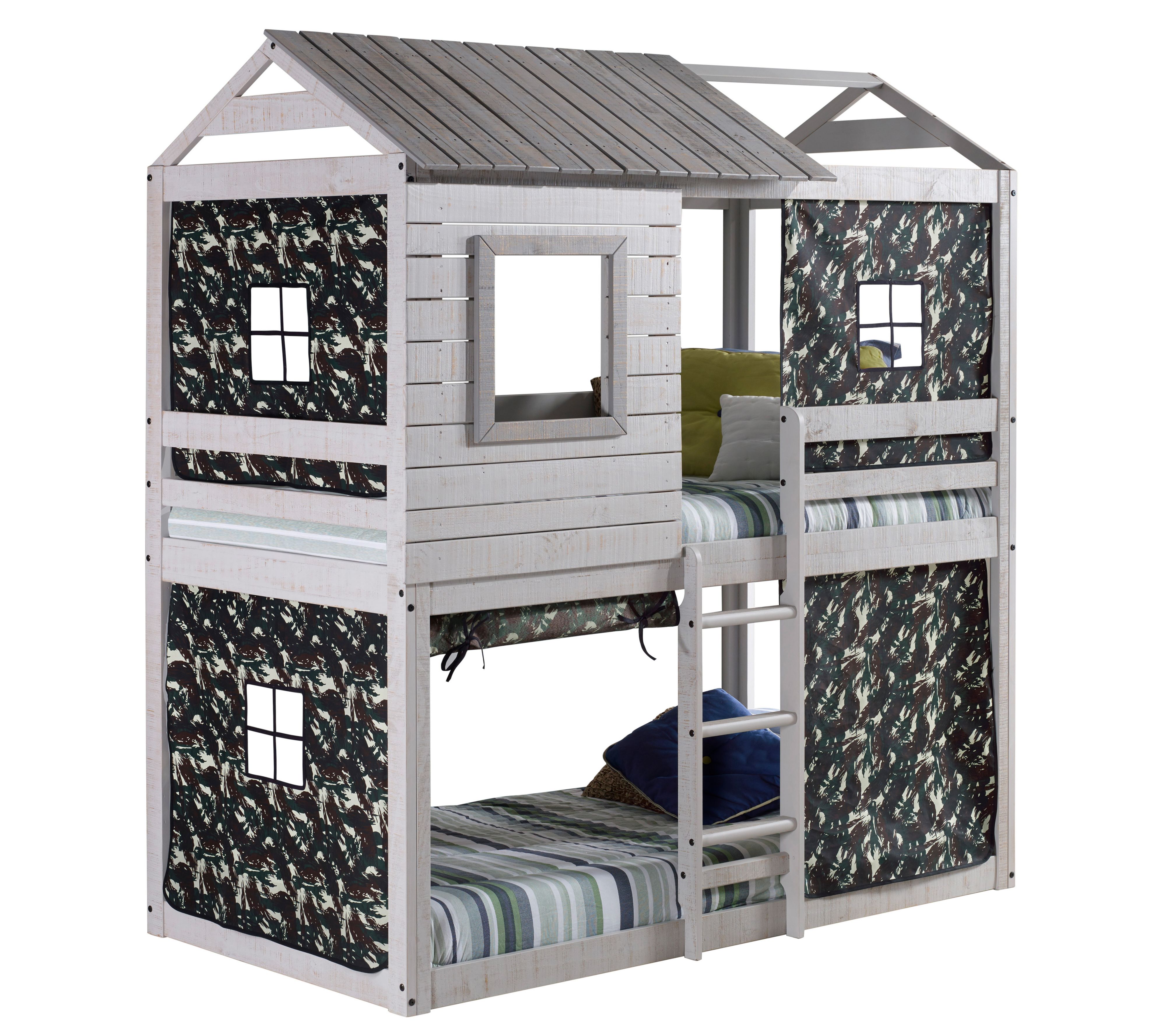 Deer Blind Bunk Bed Loft w/ Tent Kit - QVC.com