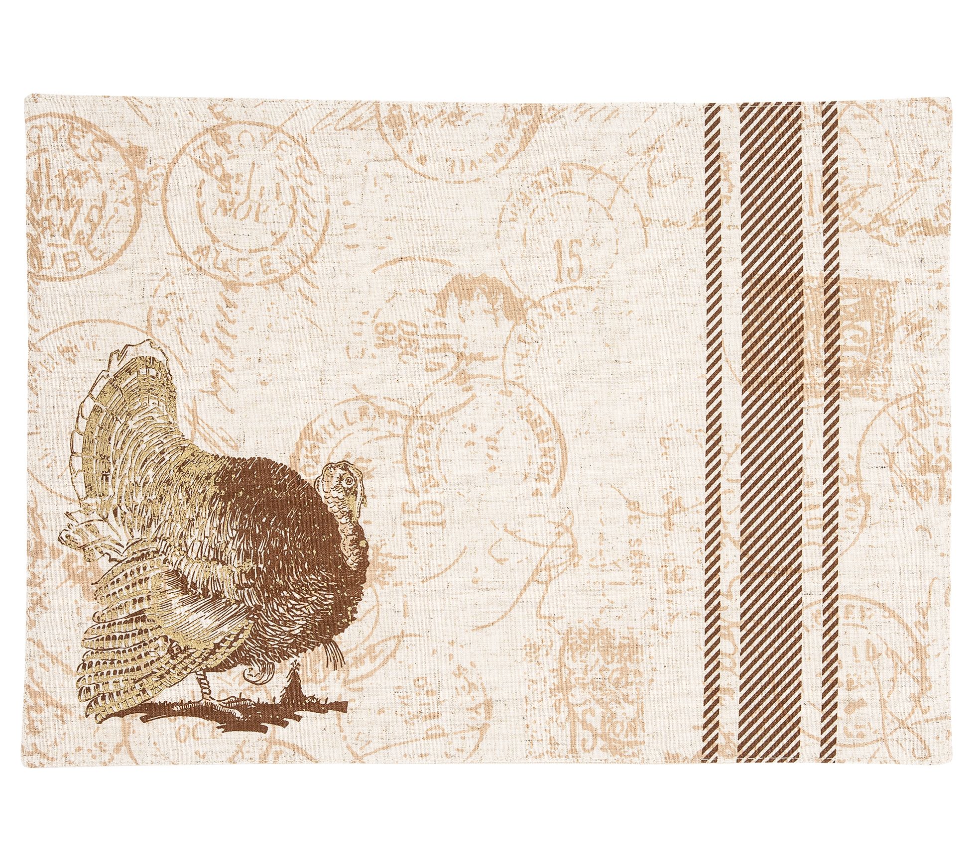 13" x 18" Turkey Elegant Placemat Set 6 by Vale rie