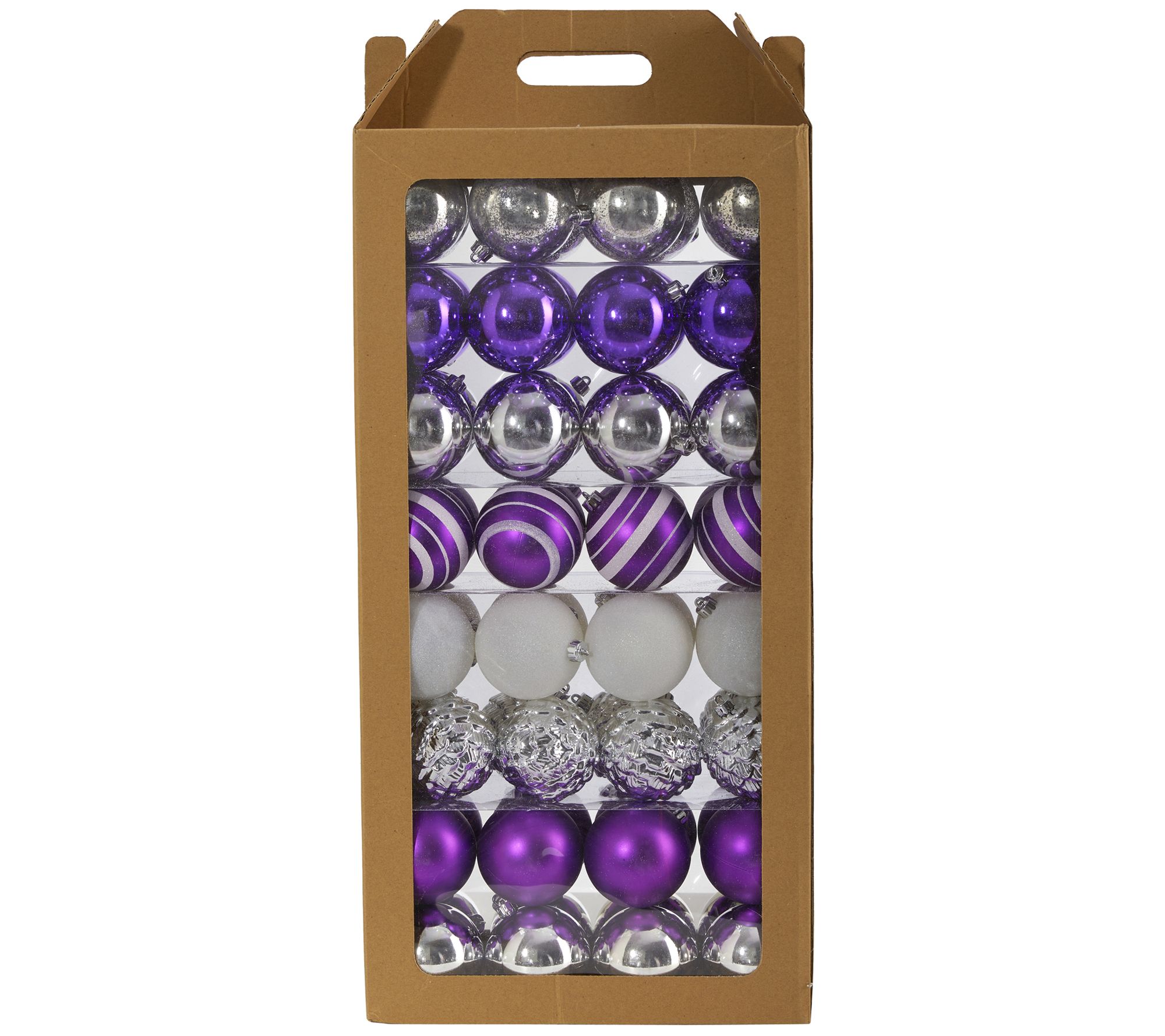 Shatterproof, 64 Count Christmas Tree Ornamentet, 80mm