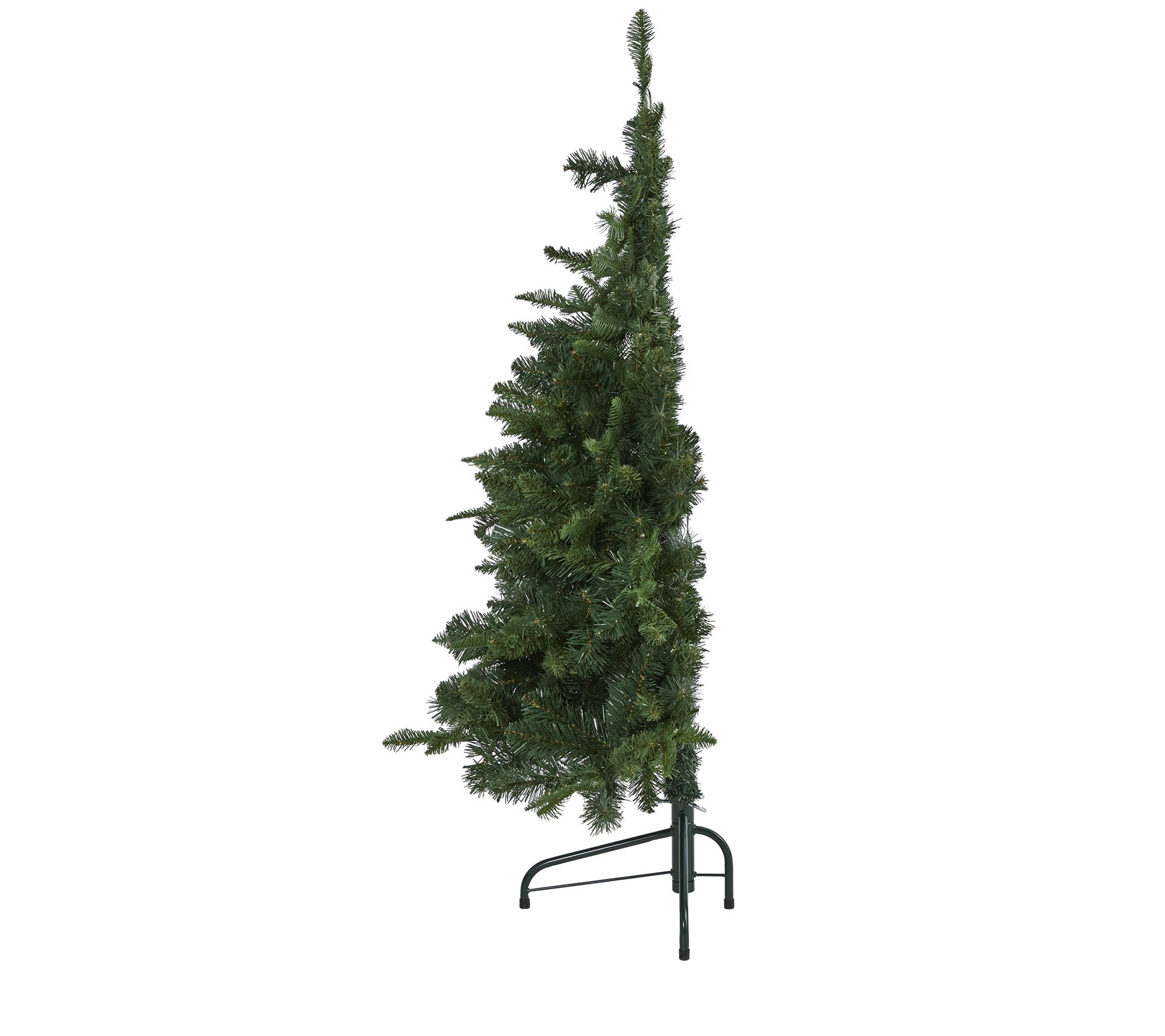 4' Lit Spruce Flat Back Christmas Tree by Nearly Natural