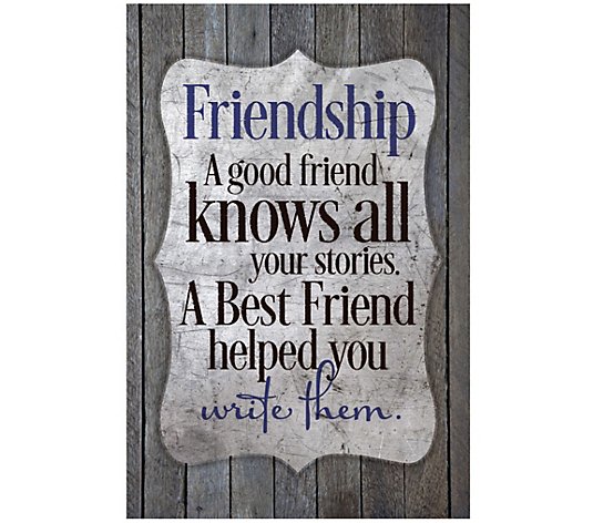 Dexsa Friendship-A Good Friend Knows New Horizons Wood Plaque