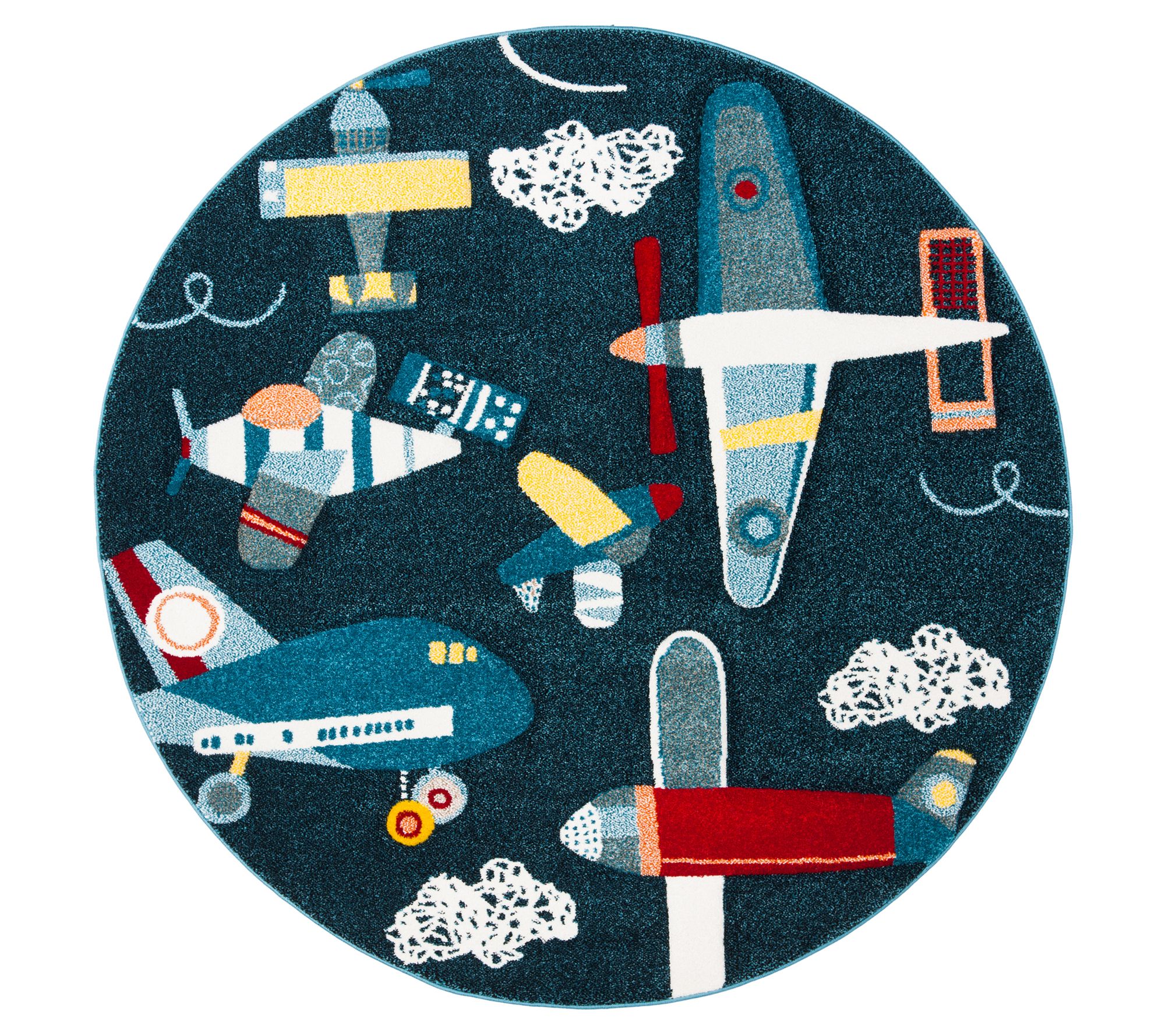 Carousel Kids 167 Collection 4' X 4' Round Rug