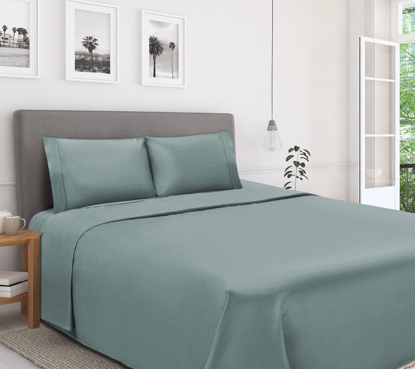 Superior 1200 T C Egyptian Cott on 4-Piece Sheet Set Full