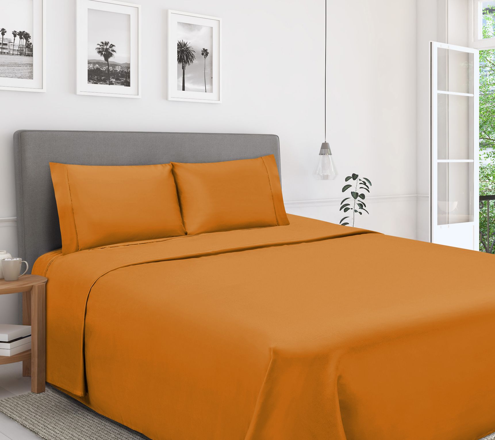 Superior 1200 T C Egyptian Cott on 4-Piece Sheet Set Full