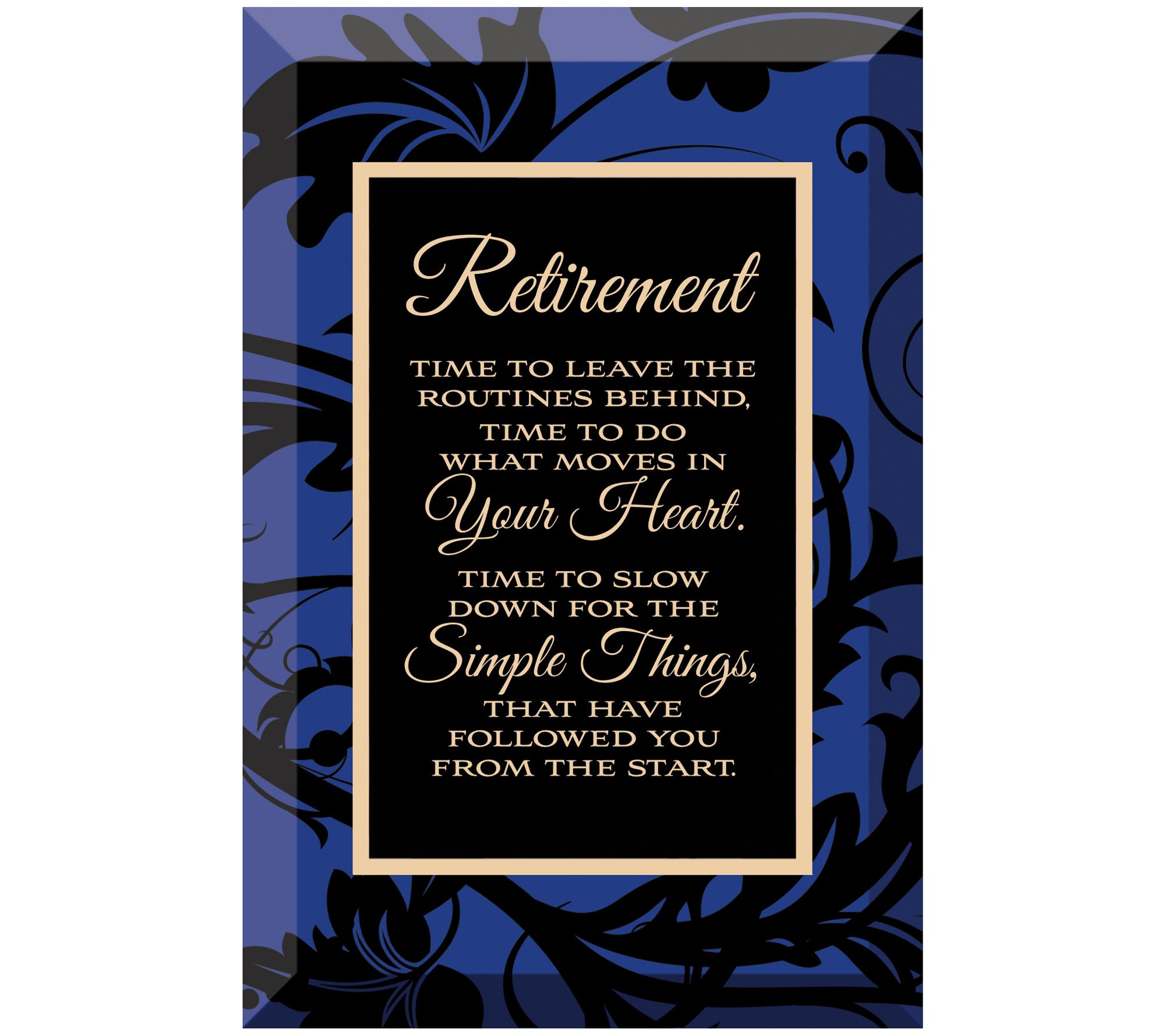 Dexsa Retirement Beveled Glass Plaque with Easel