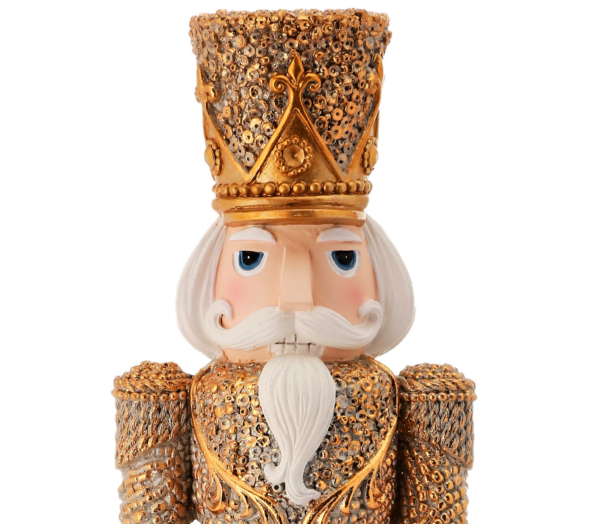 13" Resin Diamond Opulent Nutcracker by Valerie
