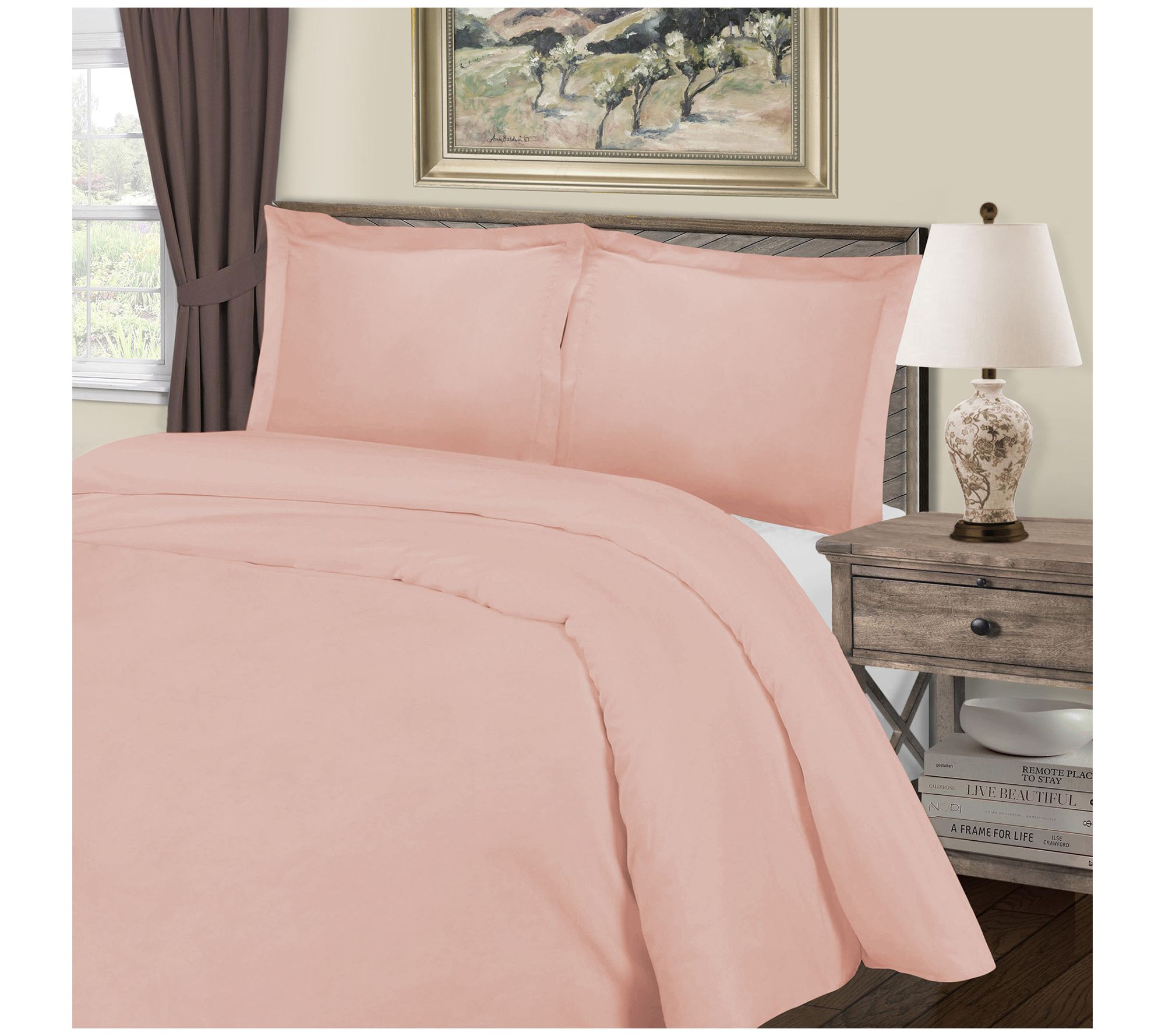 Superior Solid Cotton-Blend Duvet Cover, King/California King