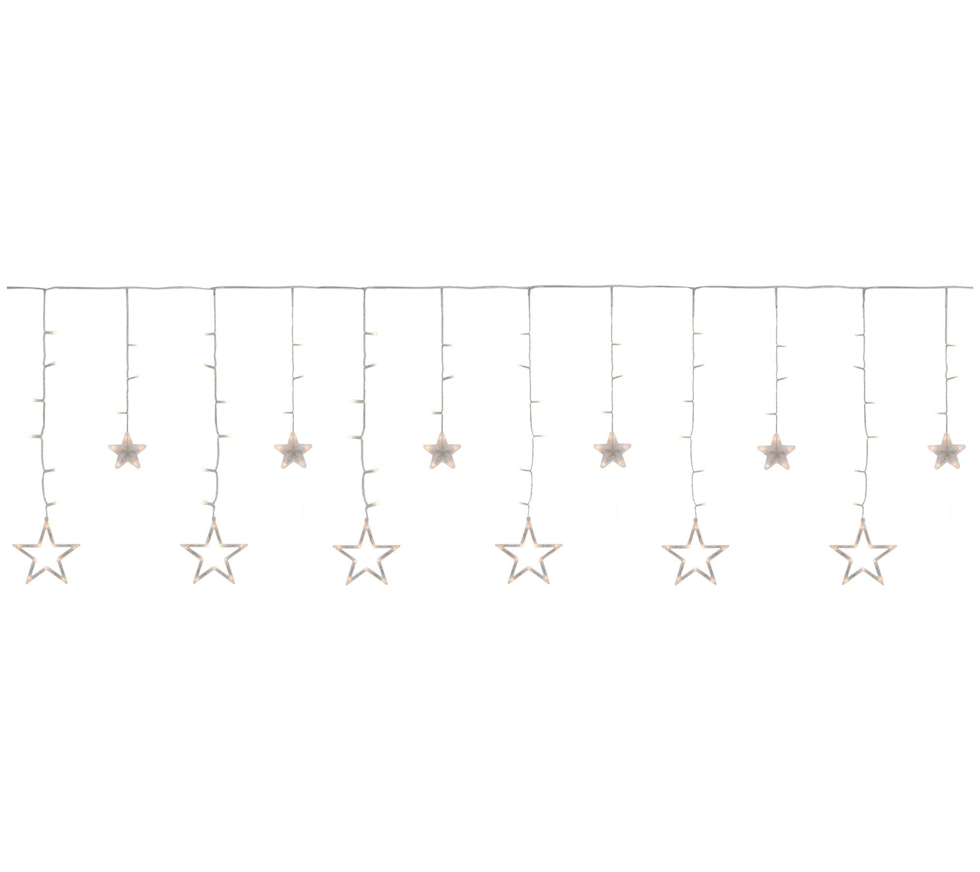 Northlight 138 Clear LED Star Drop Window Curta in Lights