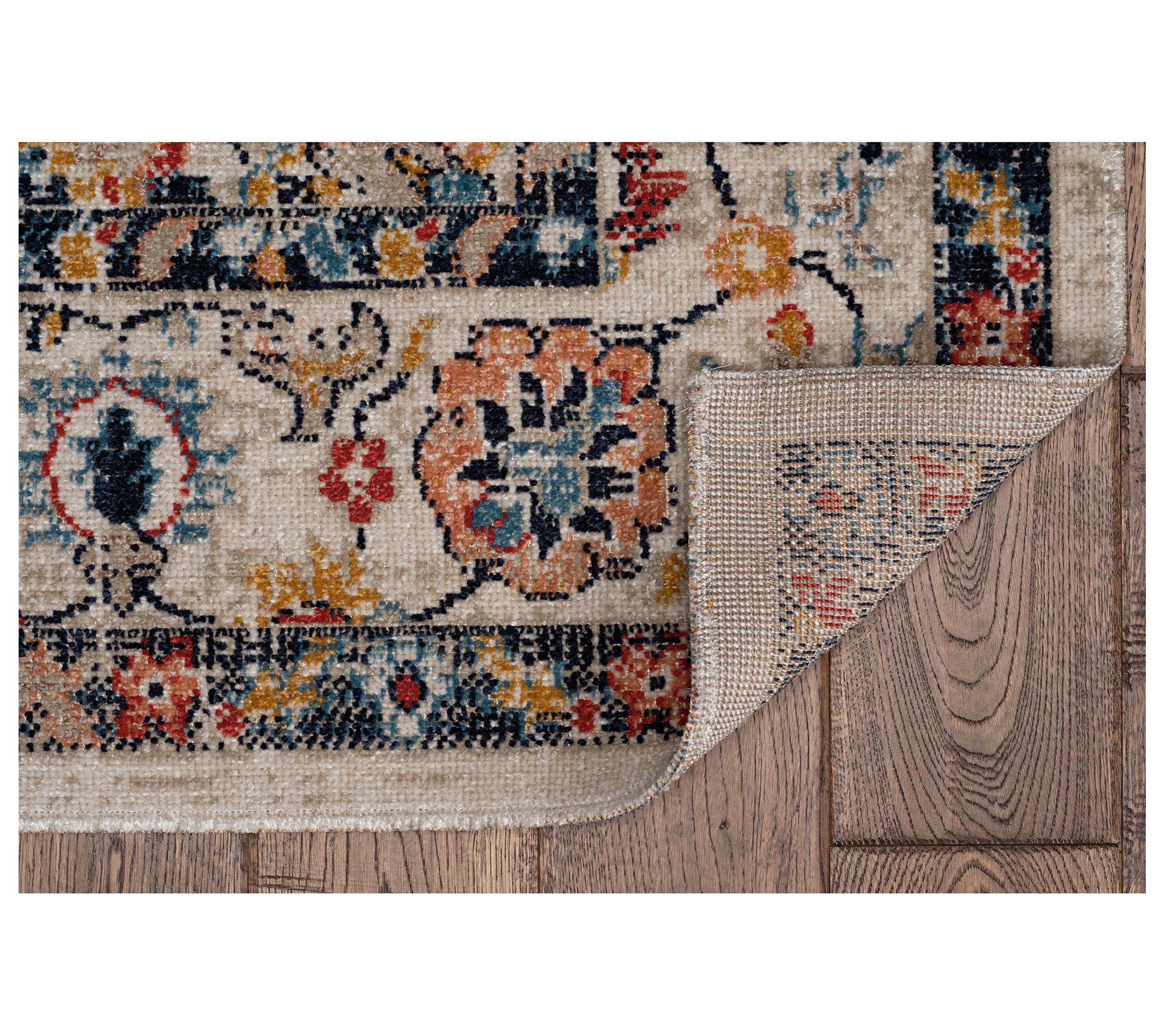 Linon Home Decor Pinnacle Laramie Ivory & Blue5'x7' Rug - QVC.com
