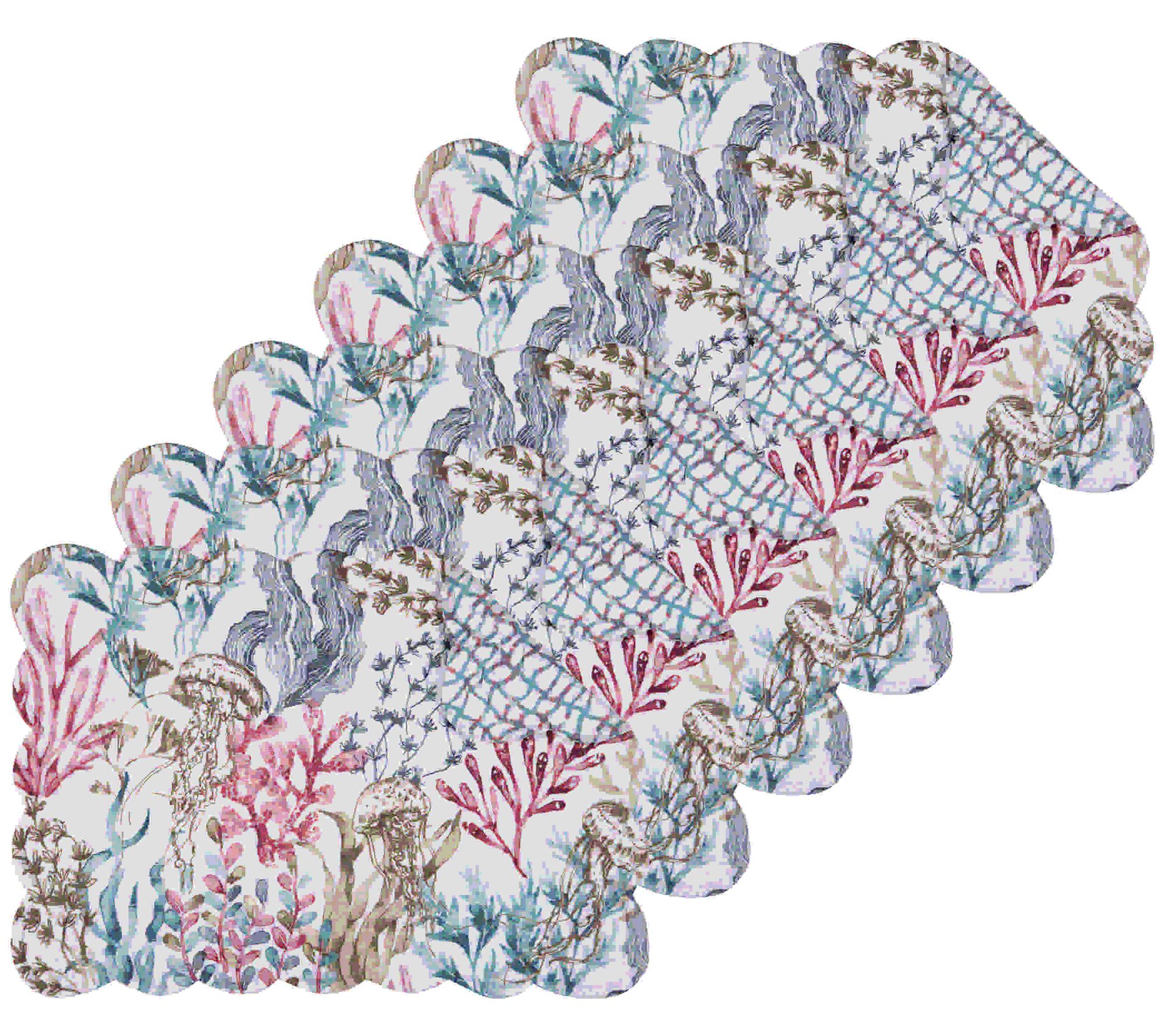 Delphina Set of 6 Reef Placemats by Valerie