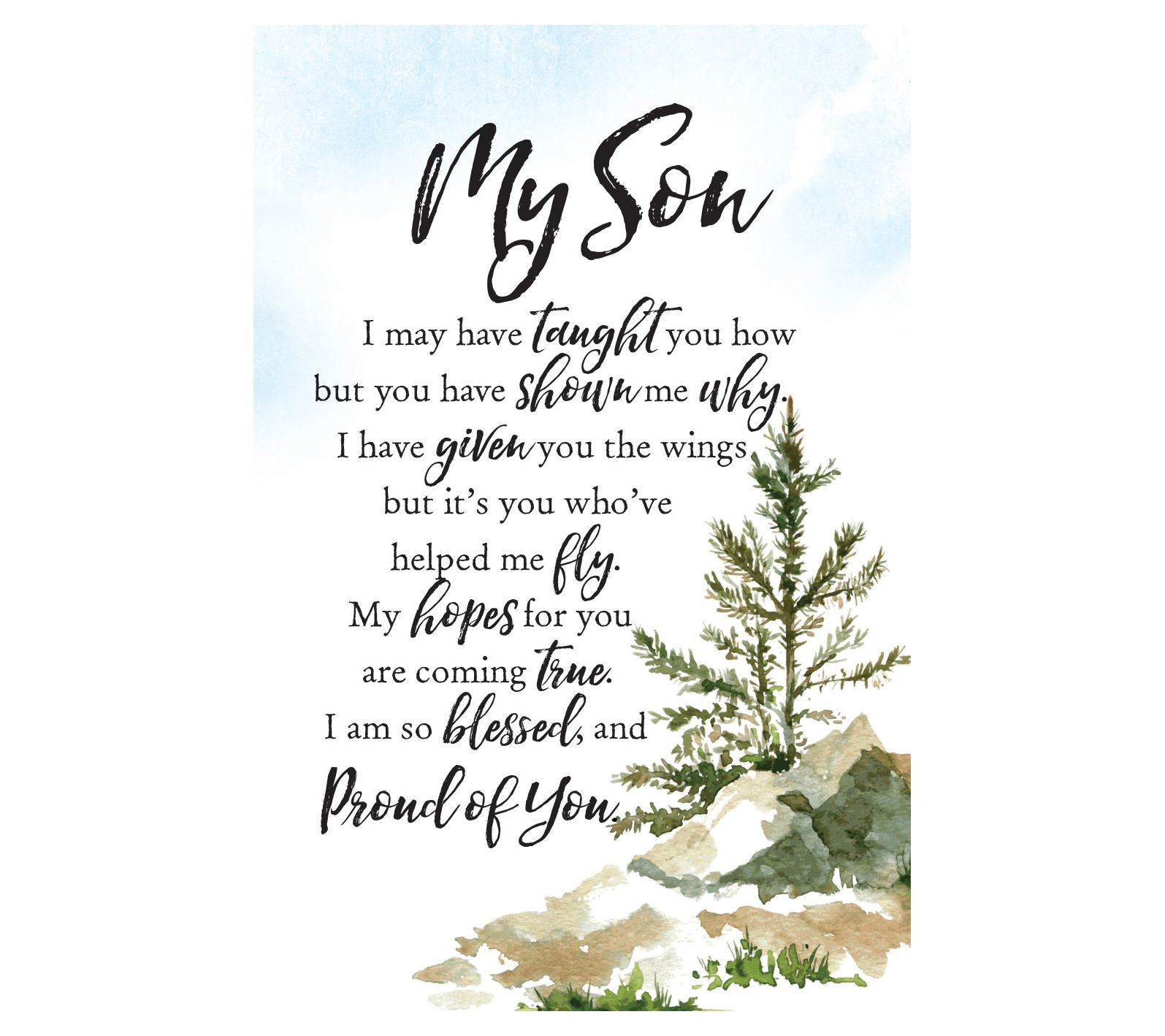 Dexsa My Son Woodland Grace Series Wood Plaquewith Easel