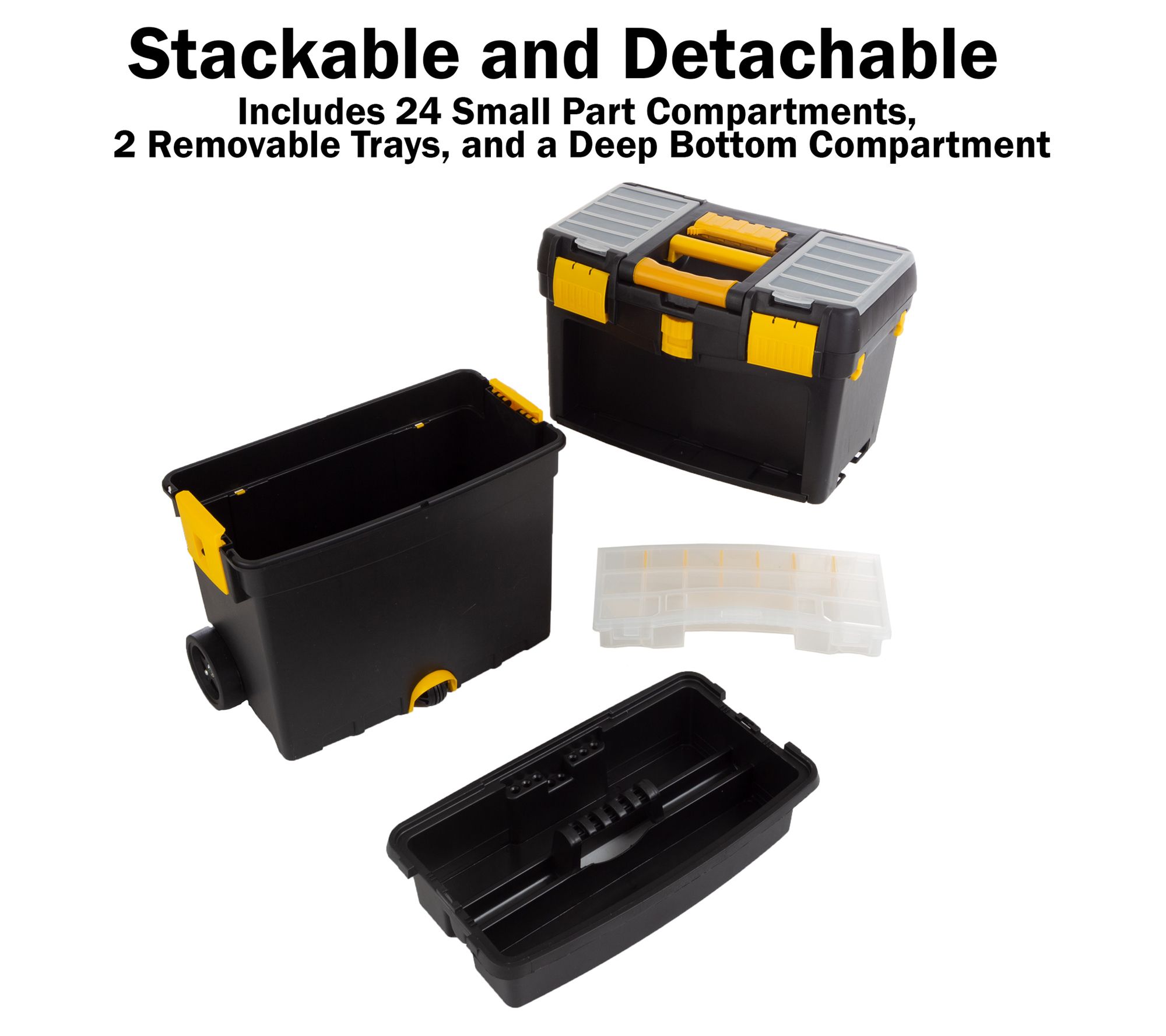Stalwart Portable Toolbox with Wheels 