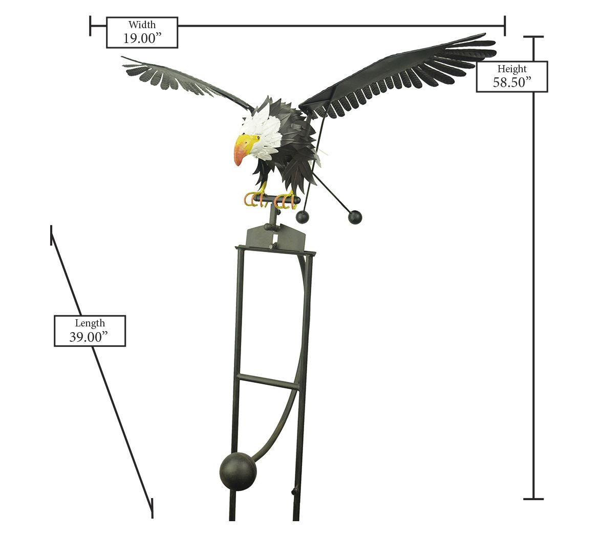 RCS Rocker Garden Stake Medium Eagle - QVC.com