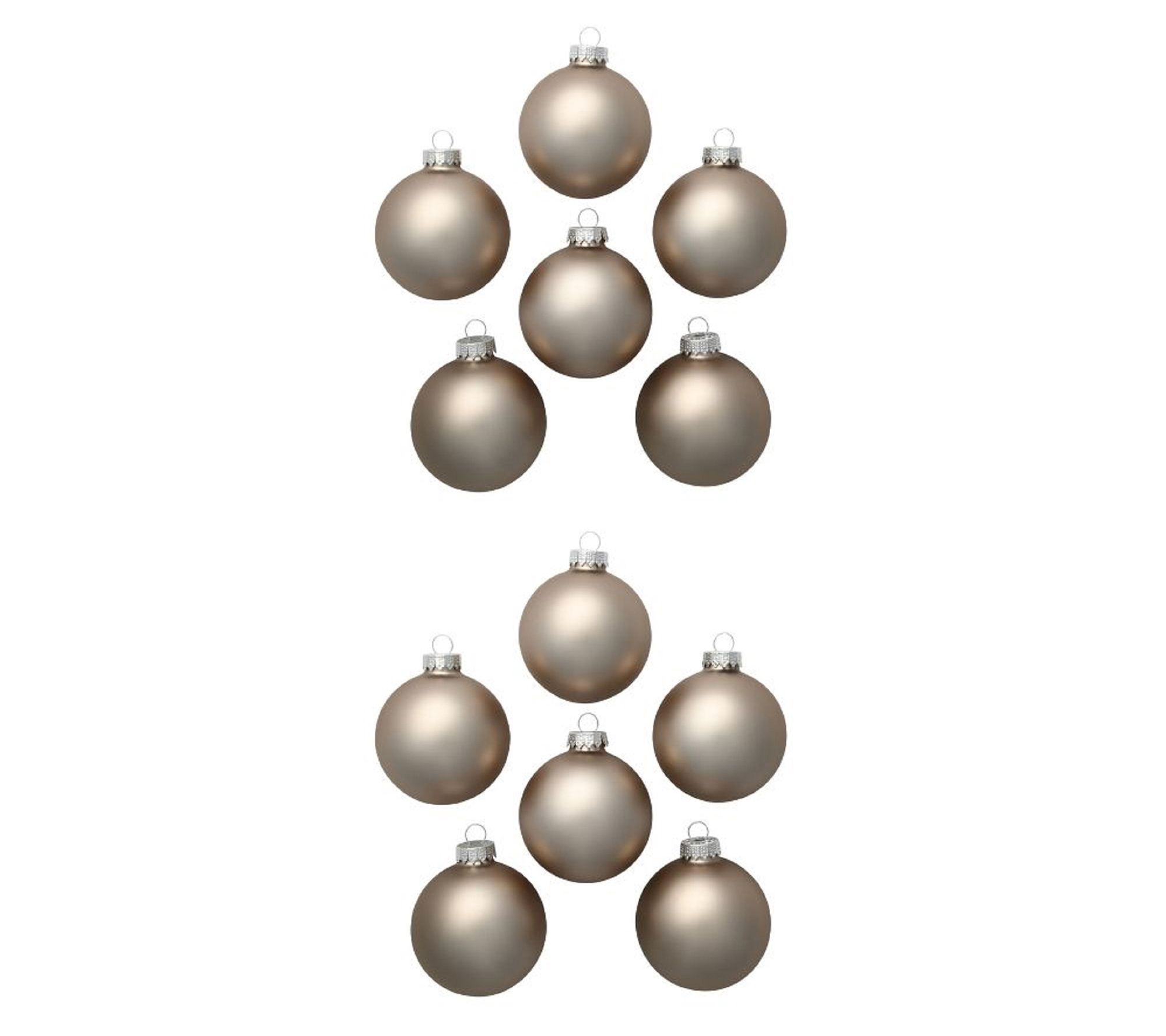 Whitehurst Set of (12) 2.75" Matte Finish GlassOrnament
