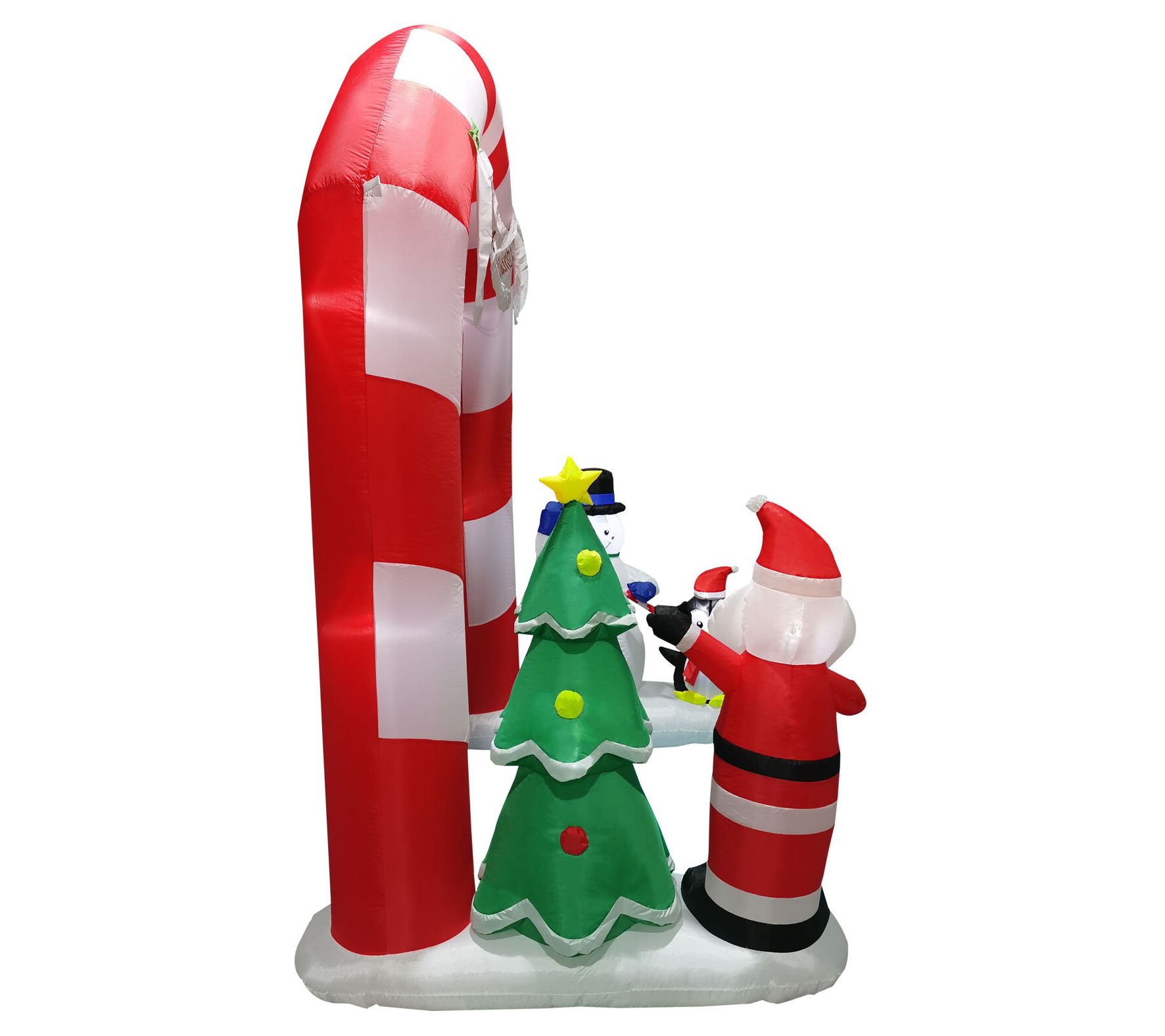 Fraser Hill Farm 8Ft. Tall Prelit Candy Cane Arch Inflatable