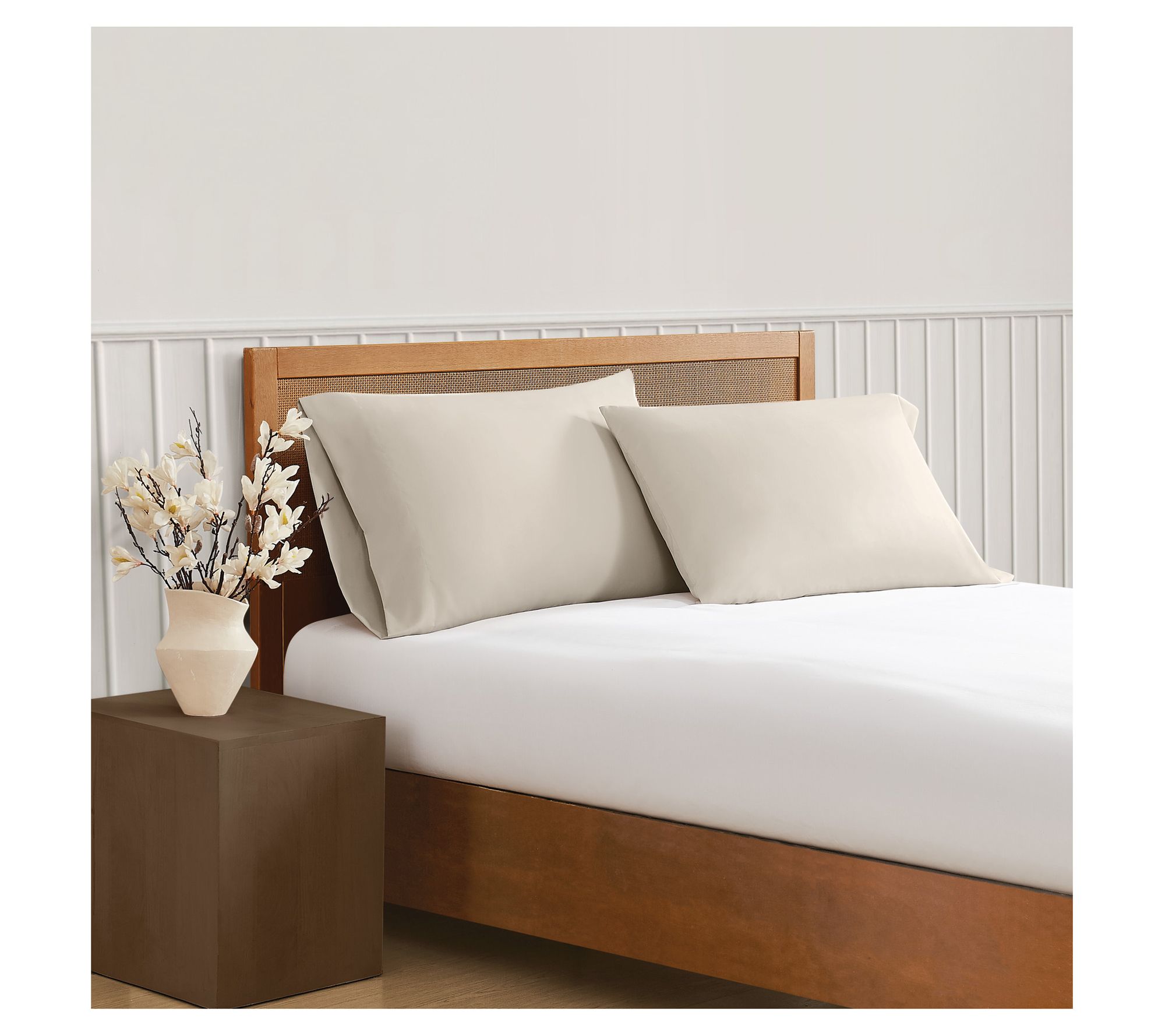 Truly Soft Green Solid King Pillowcase Pair