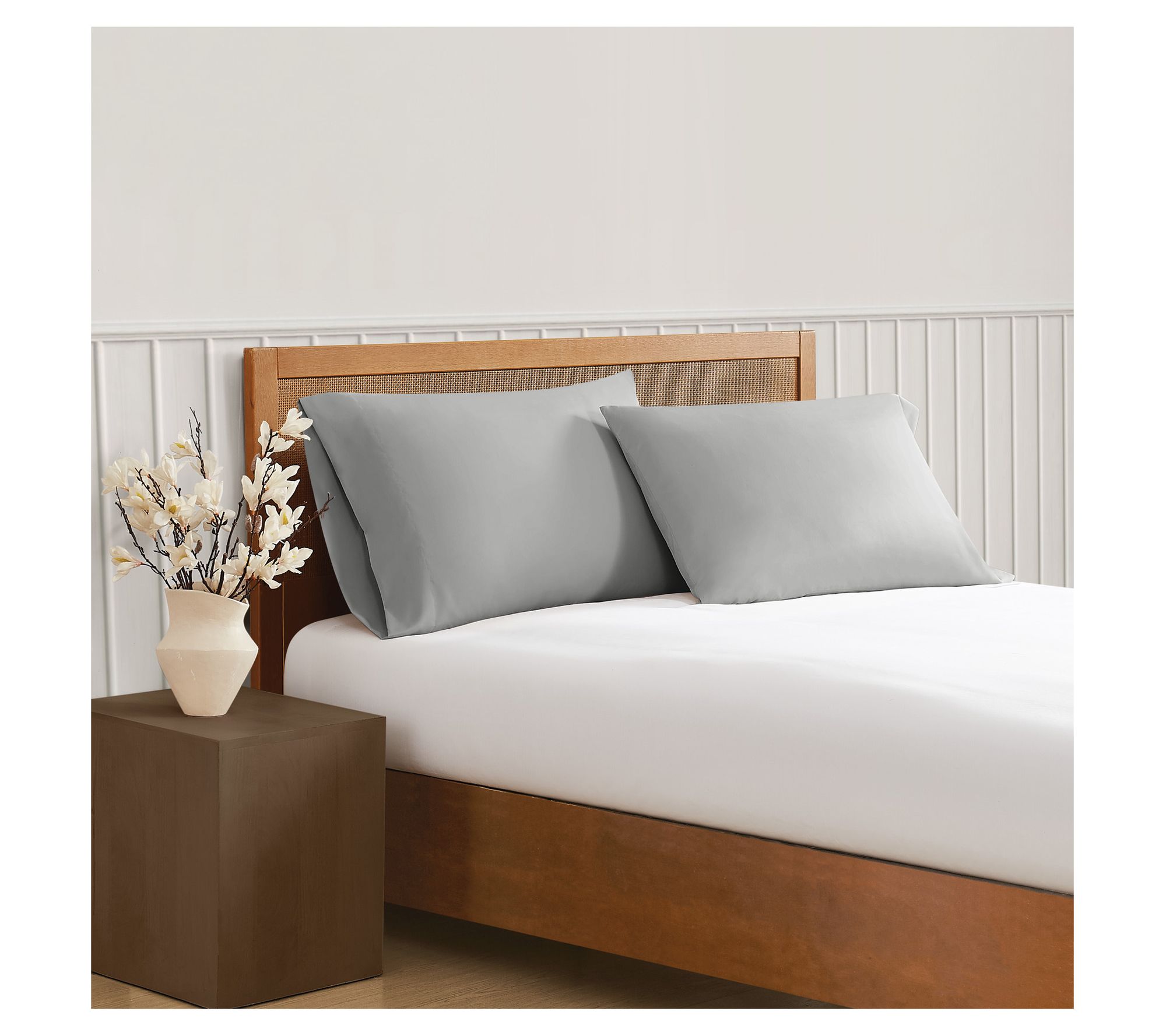 Truly Soft Green Solid King Pillowcase Pair