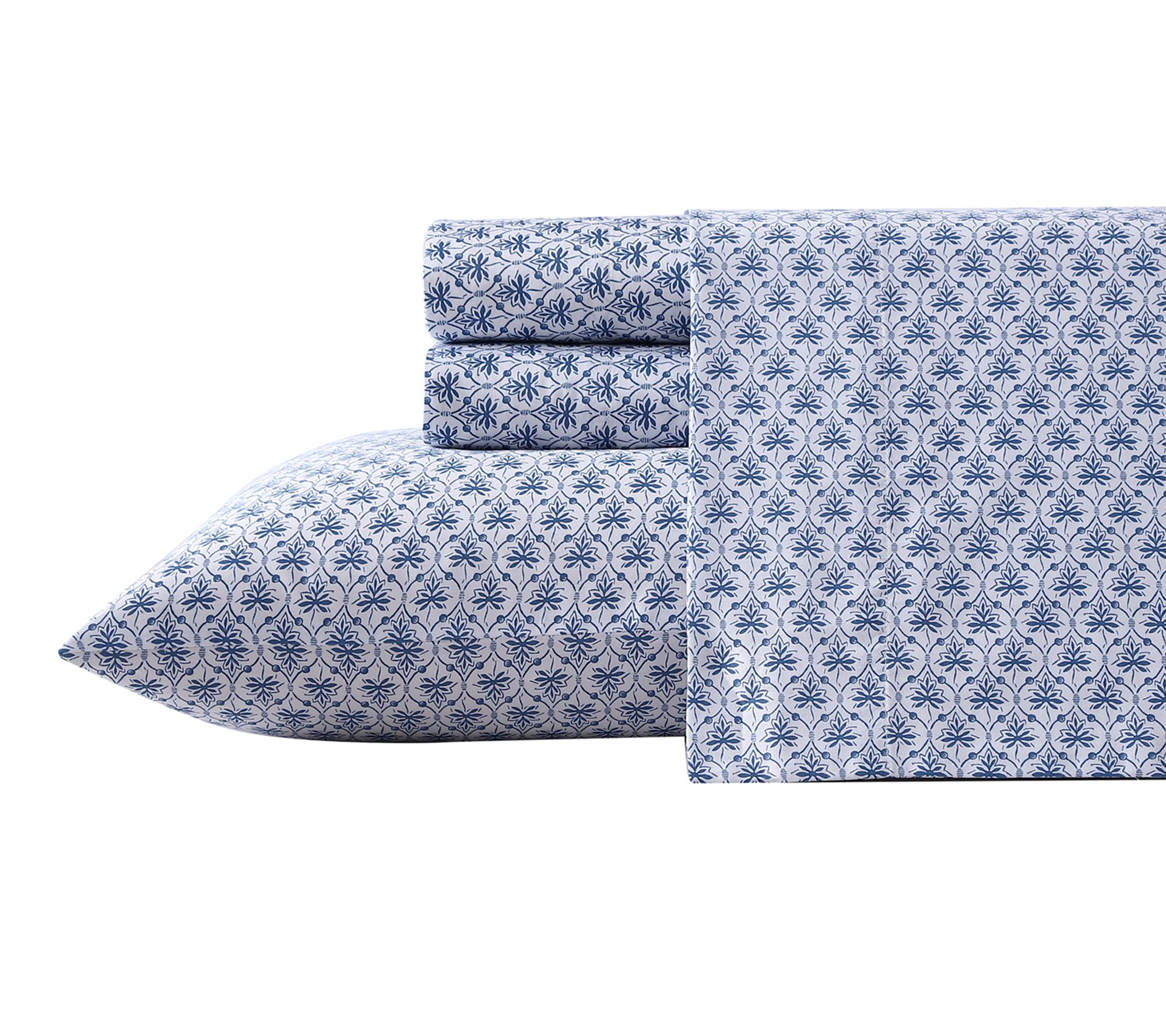 Laura Ashley Rosemarie Blue King Sheet Set