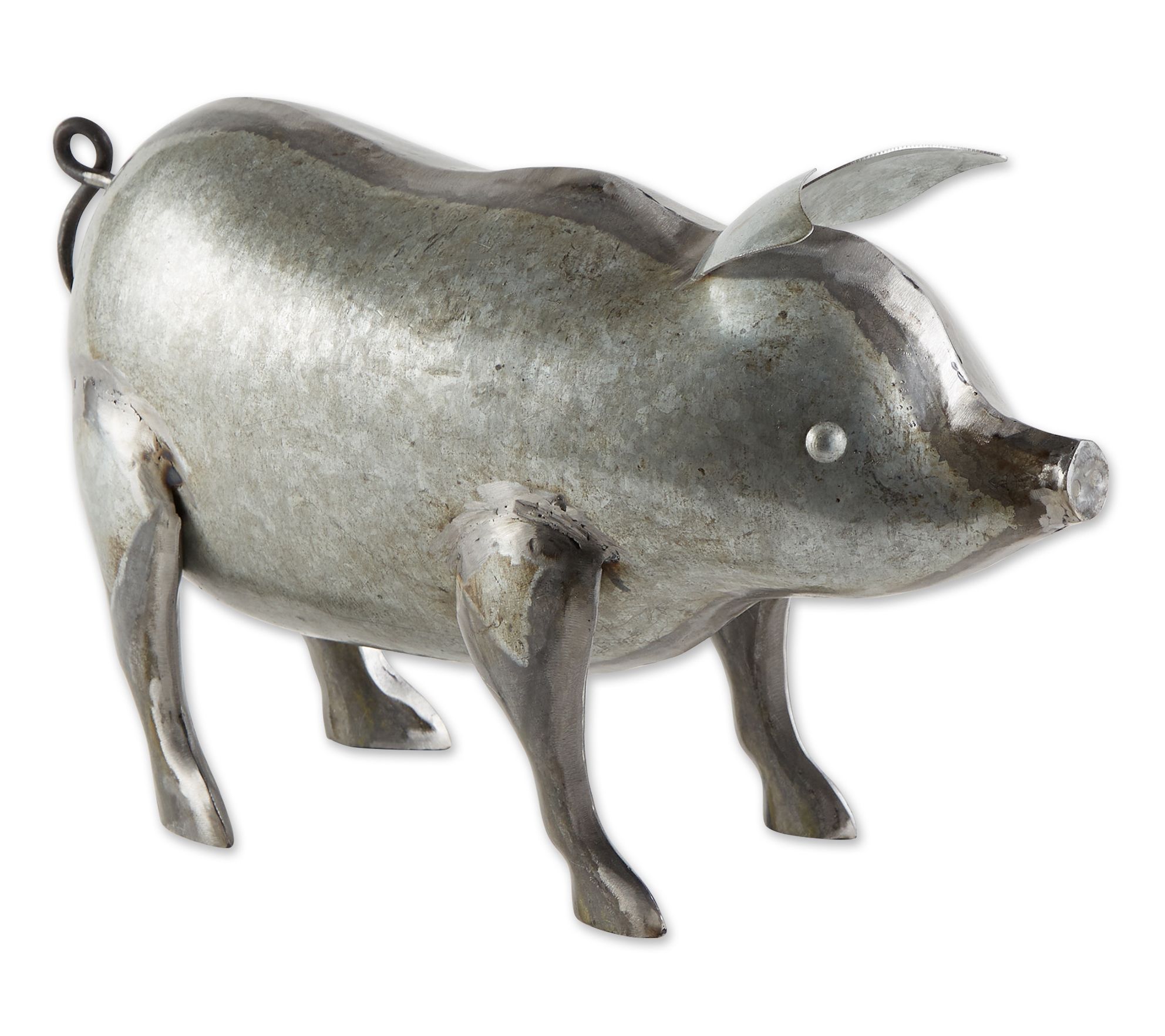 Zingz & Thingz Galvanized Pig Sculpture