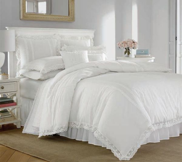 Laura Ashley Annabella White King Duvet Cover S et