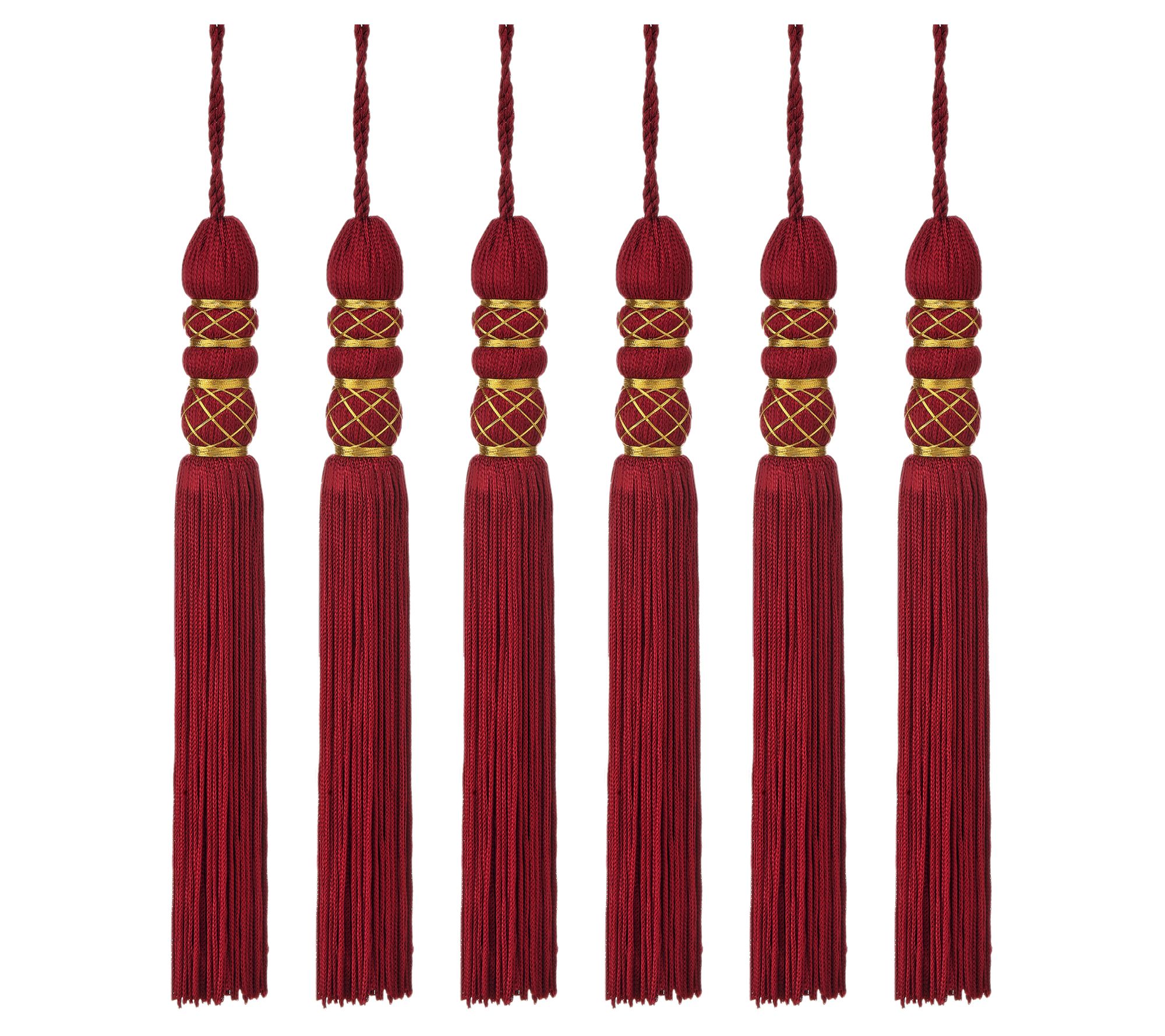 10" Heavy Tassel Ornament Set of 6 By Valerie