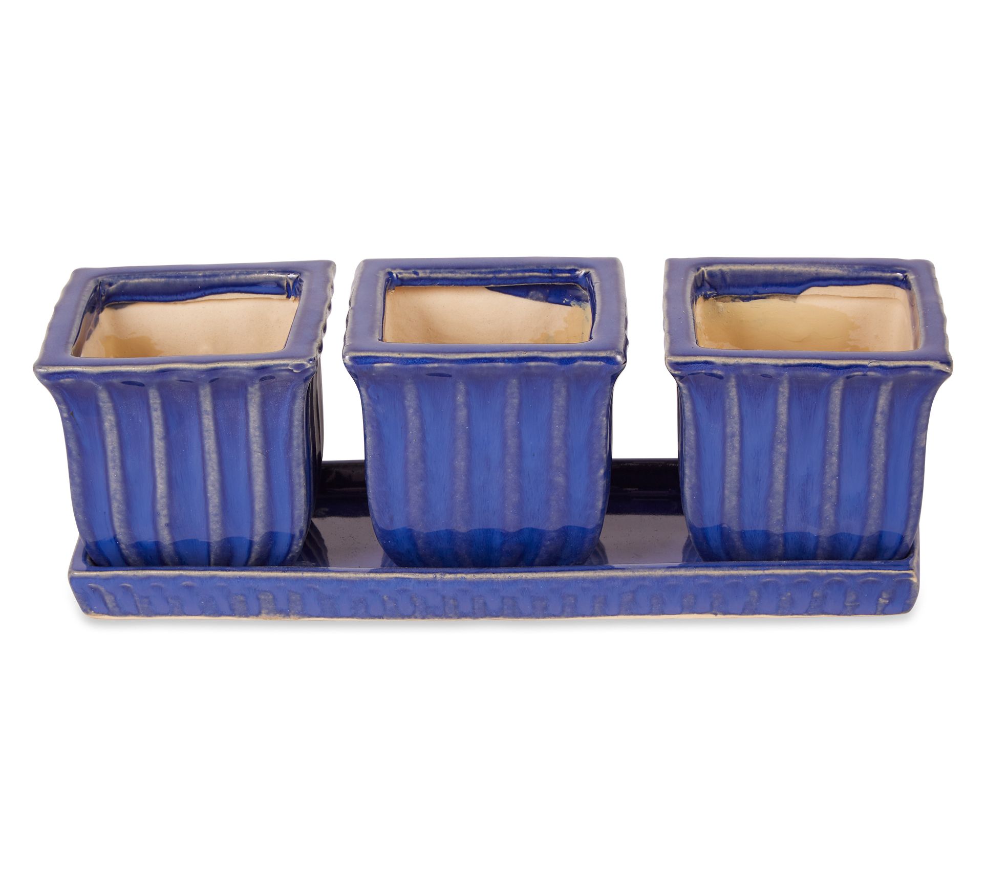 Zingz & Thingz Set of 3 Small Ceramic Herb Planters