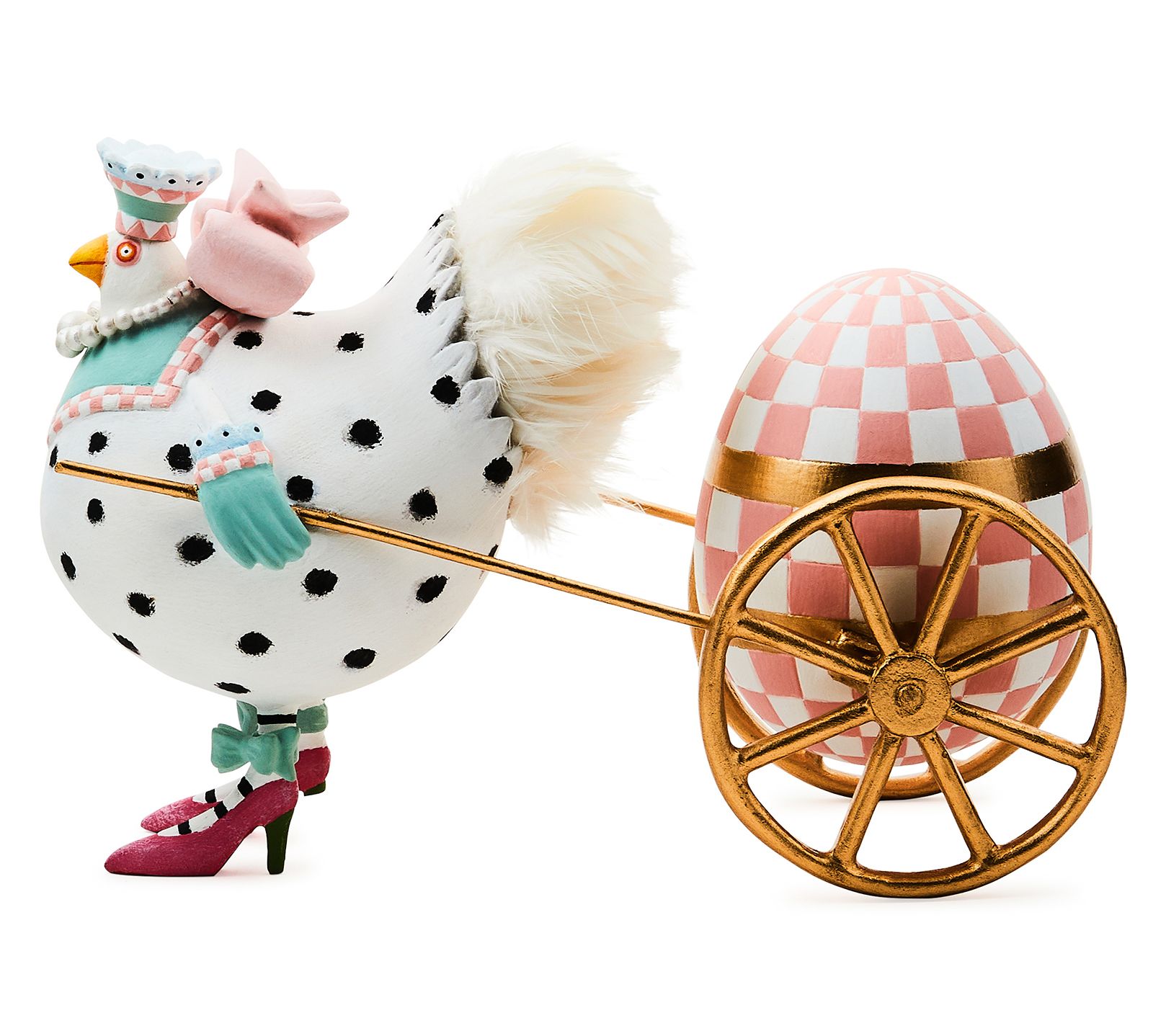 MacKenzie-Childs Speckled Chicken Egg Cart