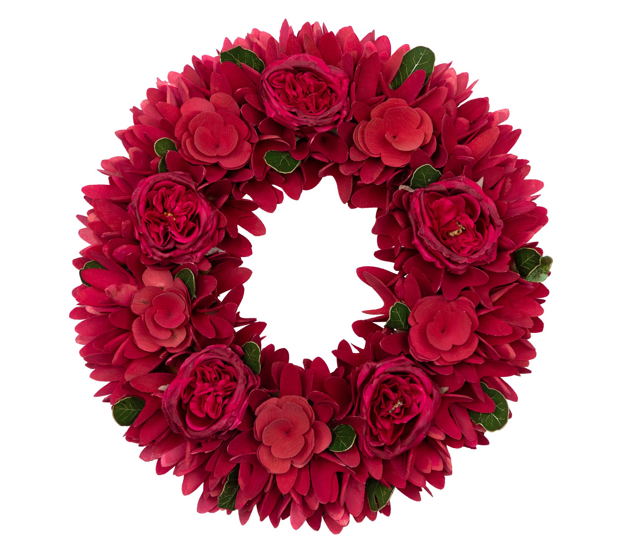 Northlight Rose Floral Wooden Spring Wreath