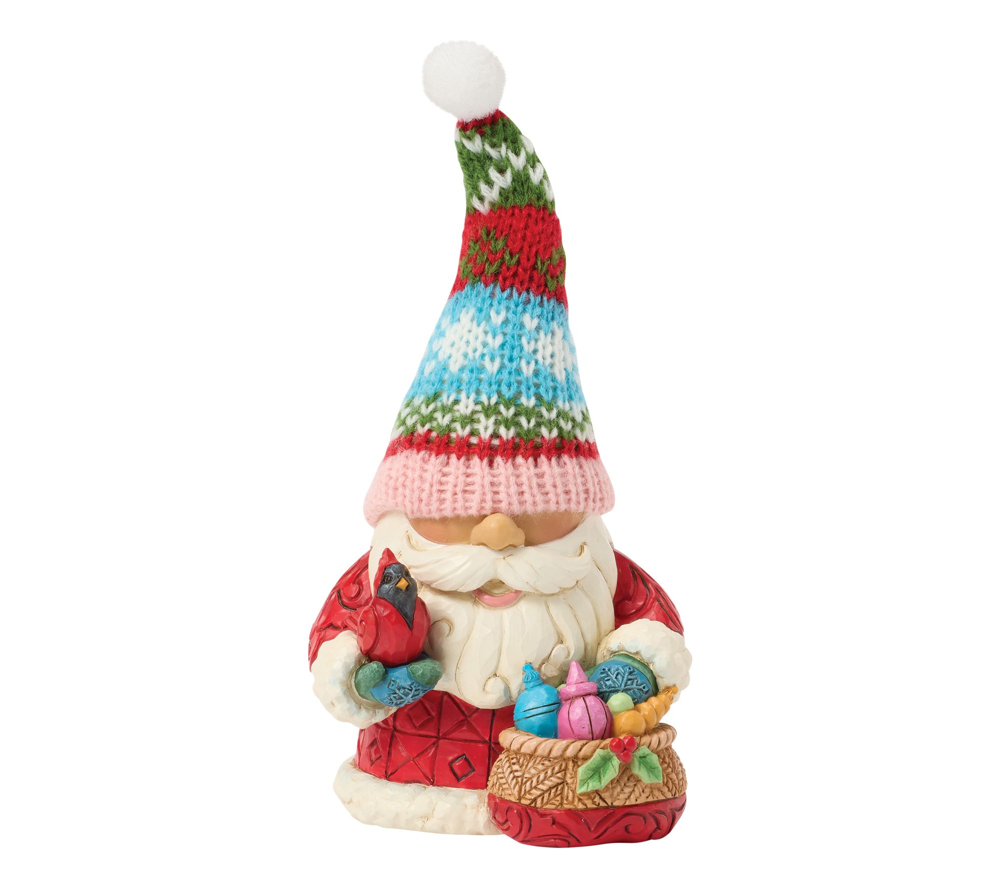 Jim Shore Heartwood Creek Holiday Gnome Knit Hat Fig 5.71in H
