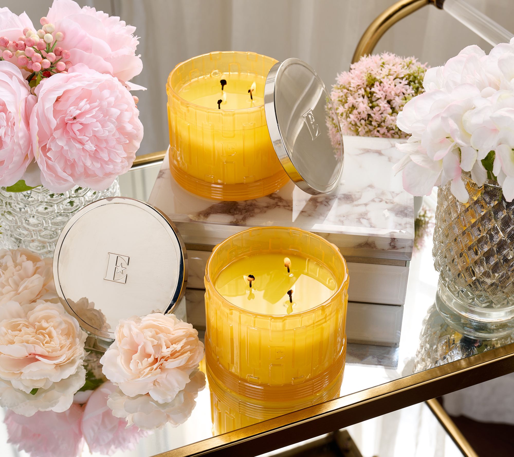 "As Is" Elton John by Slatkin + Co. S/2 14oz Ginger Mango Candles
